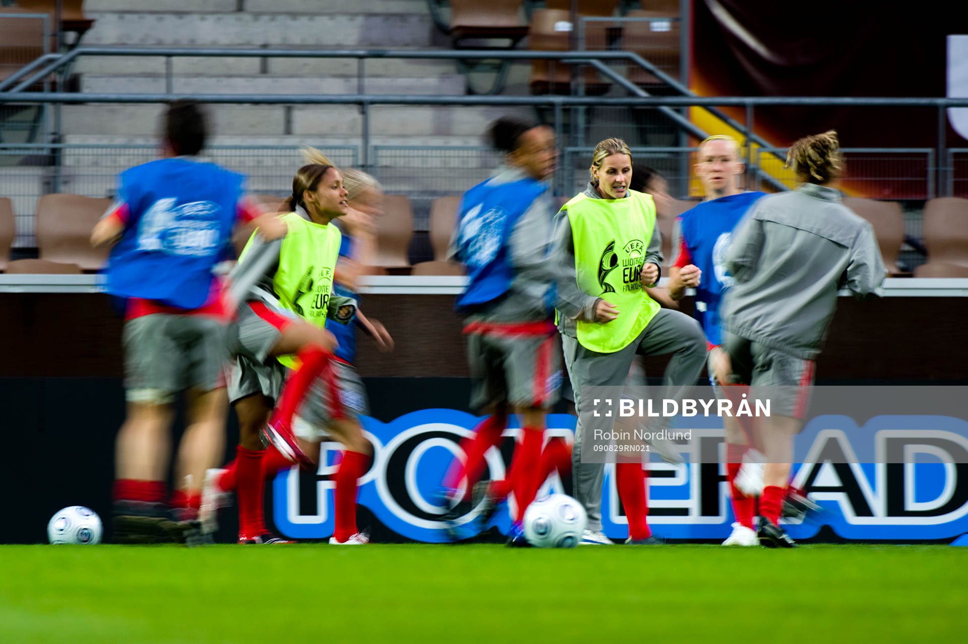Fotboll, Dam, EM, England, träning