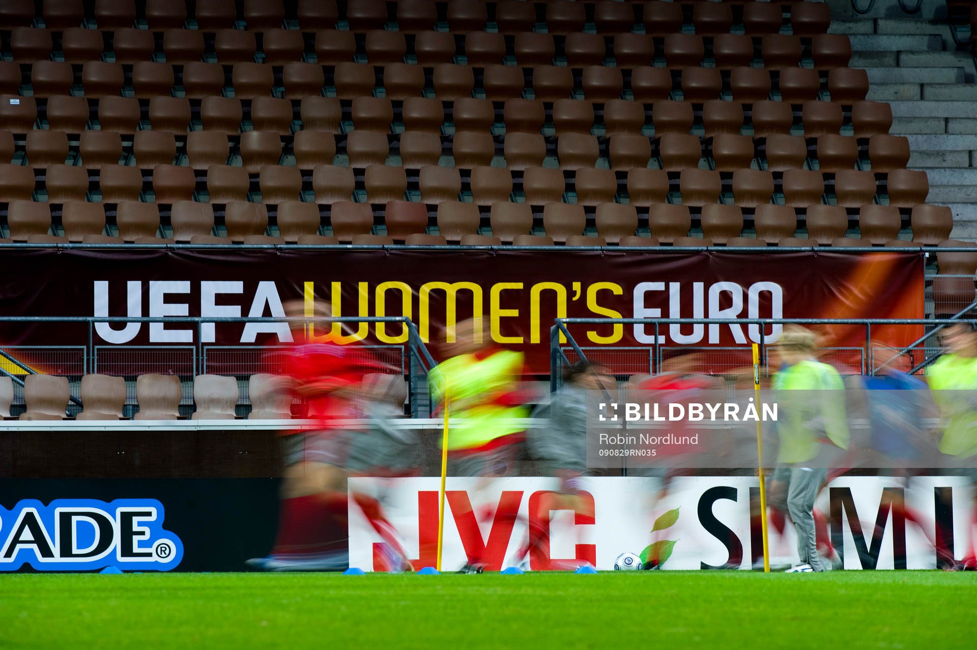 Fotboll, Dam, EM, England, träning
