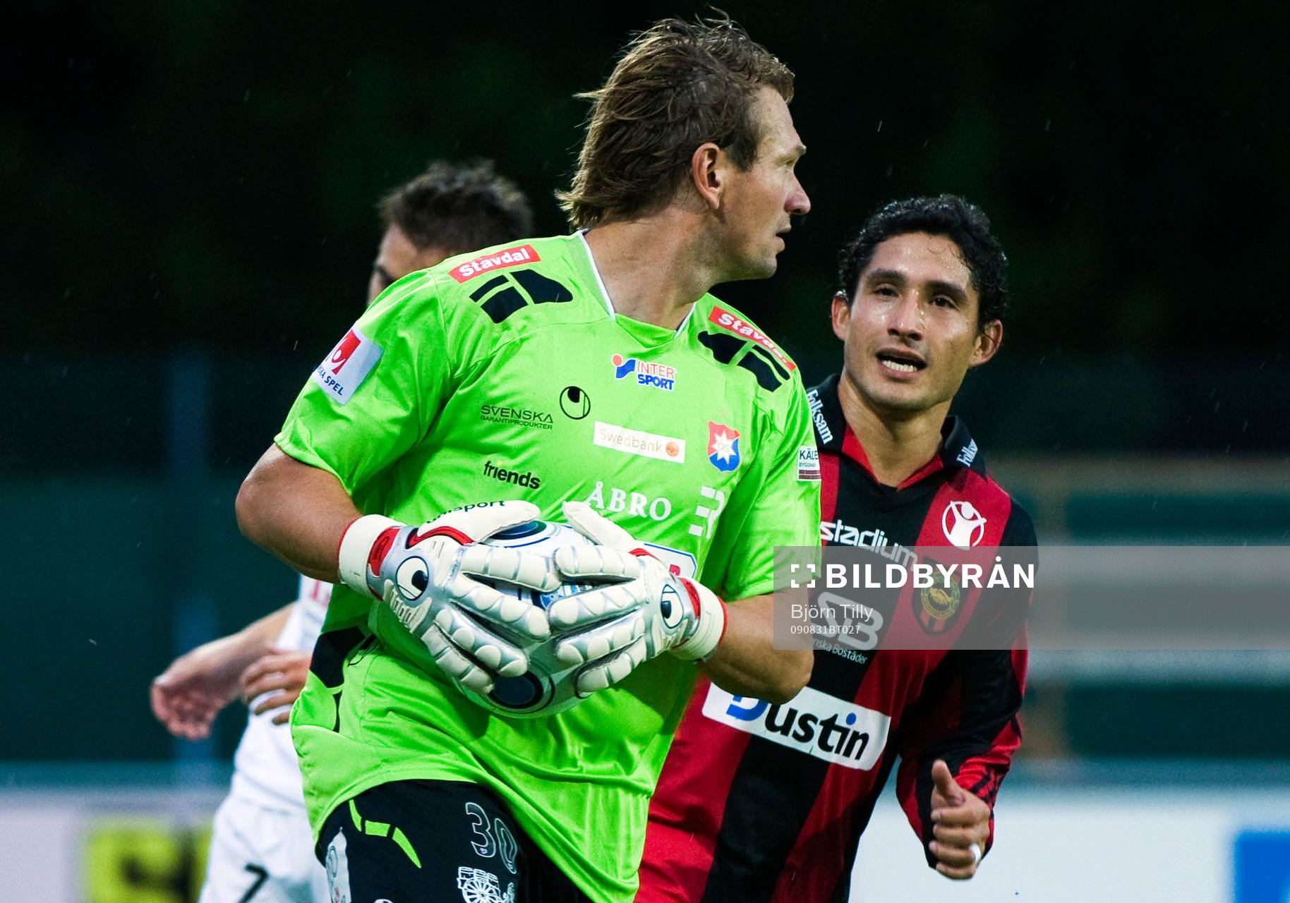Bengt Andersson, målvakt, Örgryte och Pablo Pinones Arce,