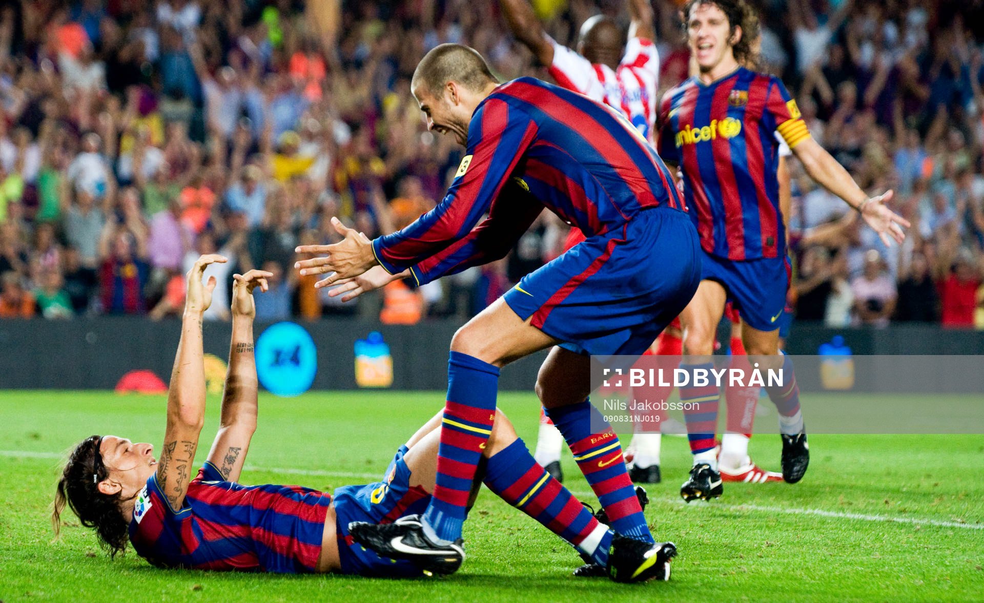 Gerard Pique, Zlatan Ibrahimovic, glädje, jubel