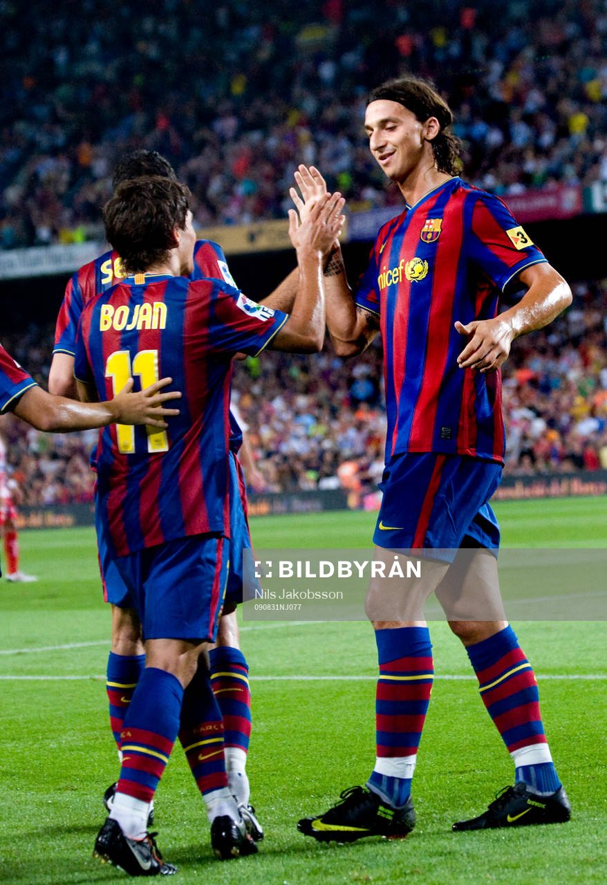 Bojan Kirkic, Zlatan Ibrahimovic, Barcelona, jubel