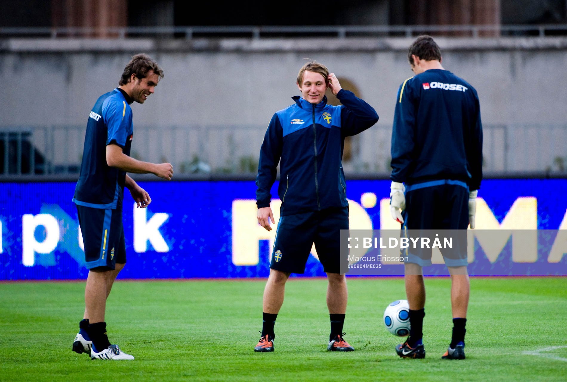 Johan Elmander, Kim Källström och Andreas Isaksson