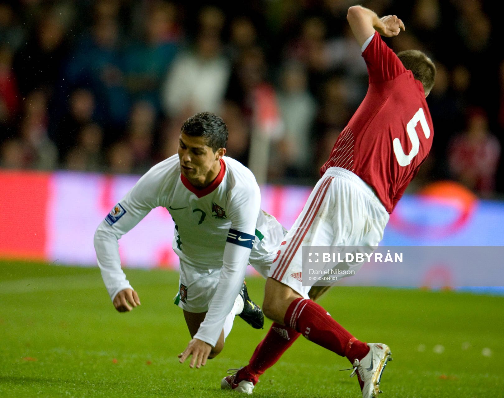  Cristiano Ronaldo, Portugal och Michael Silberbauer, Danmark.