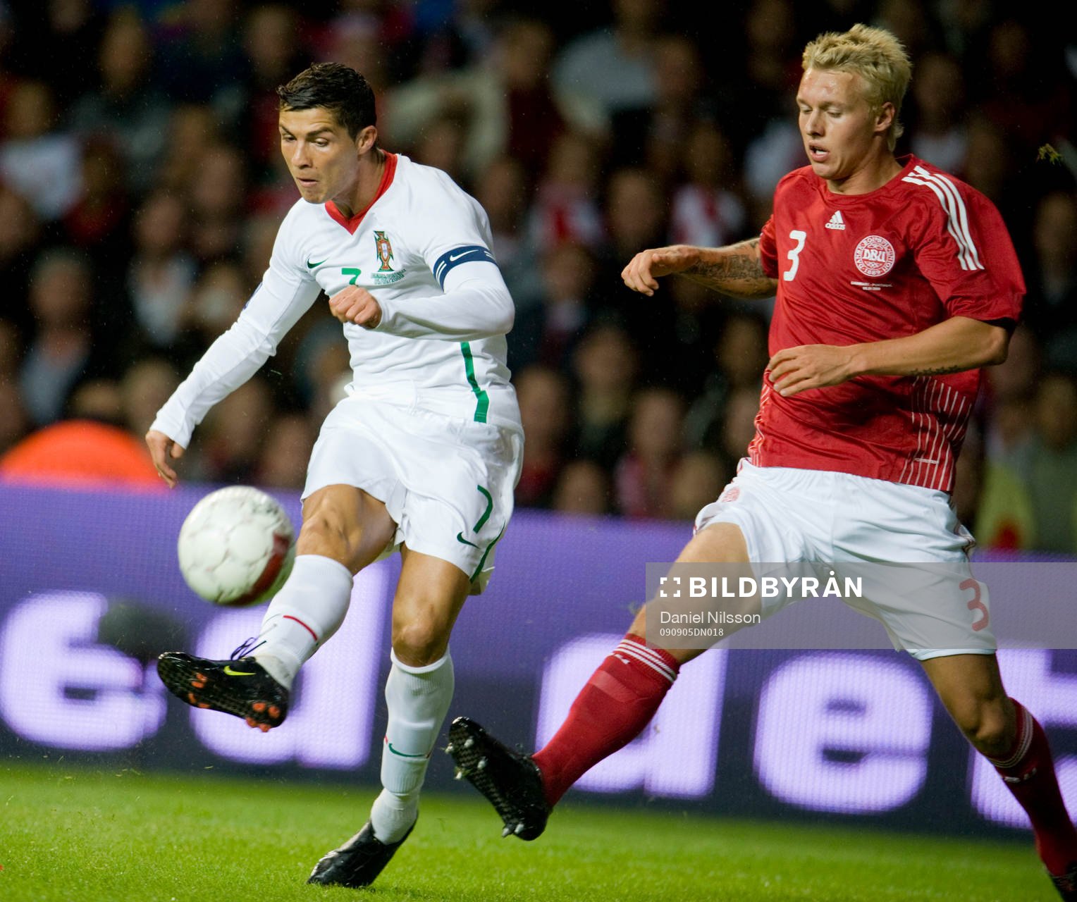 Cristiano Ronaldo, Portugal och Simon Kjaer, Danmark