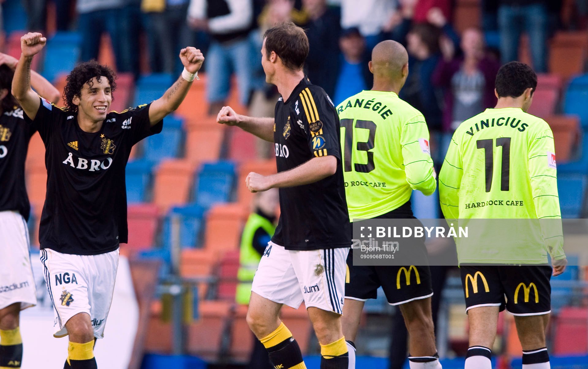 Jorge Ortiz och Markus Jonsson, AIK, jubel