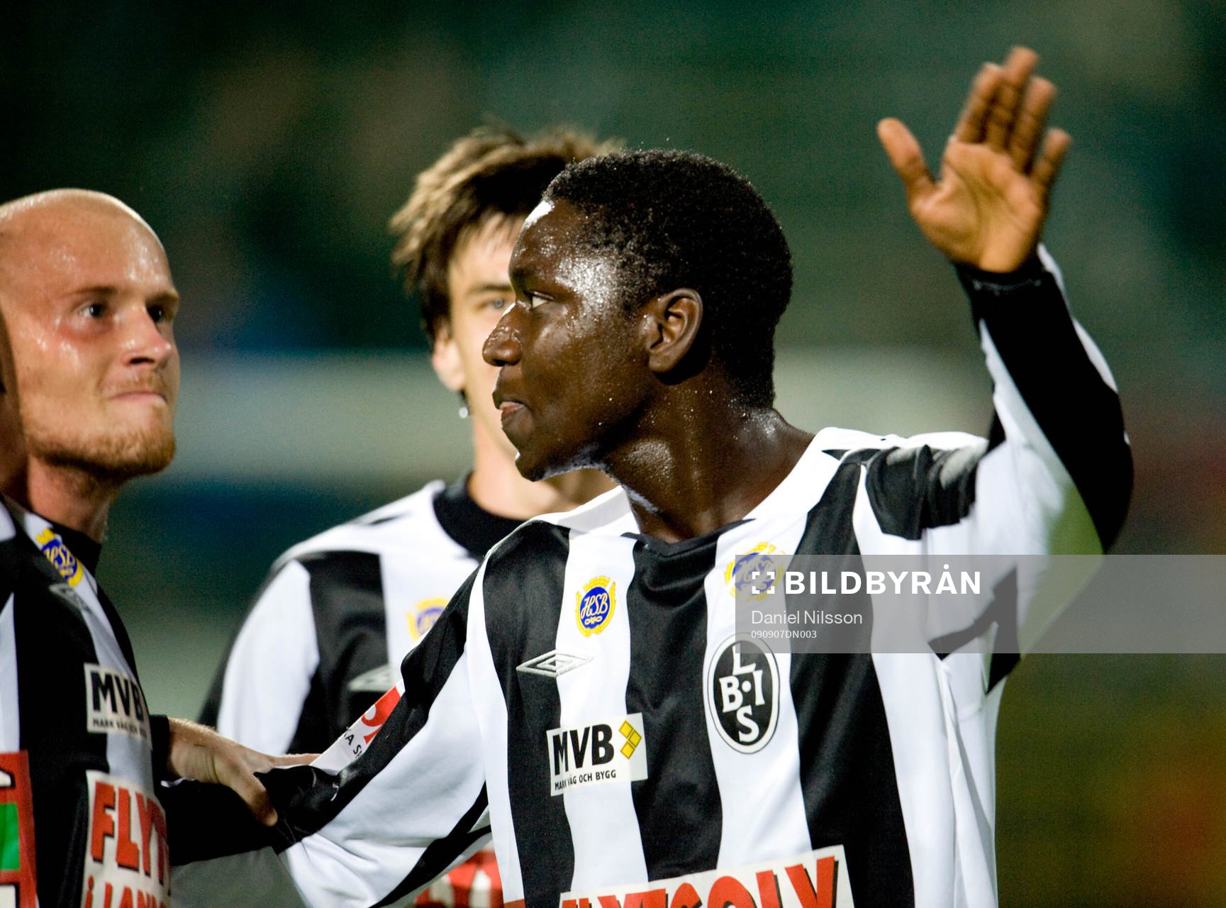 Alagie Sosseh, Landskrona gjorde 2-0 på straff. jubel