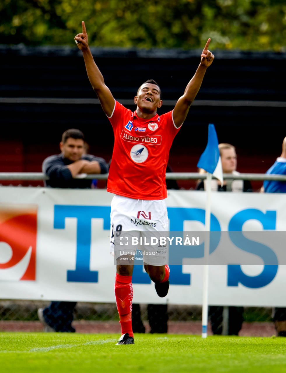 Ricardo Santos, Kalmar gjorde 1-0 till Kalmar. Jubel