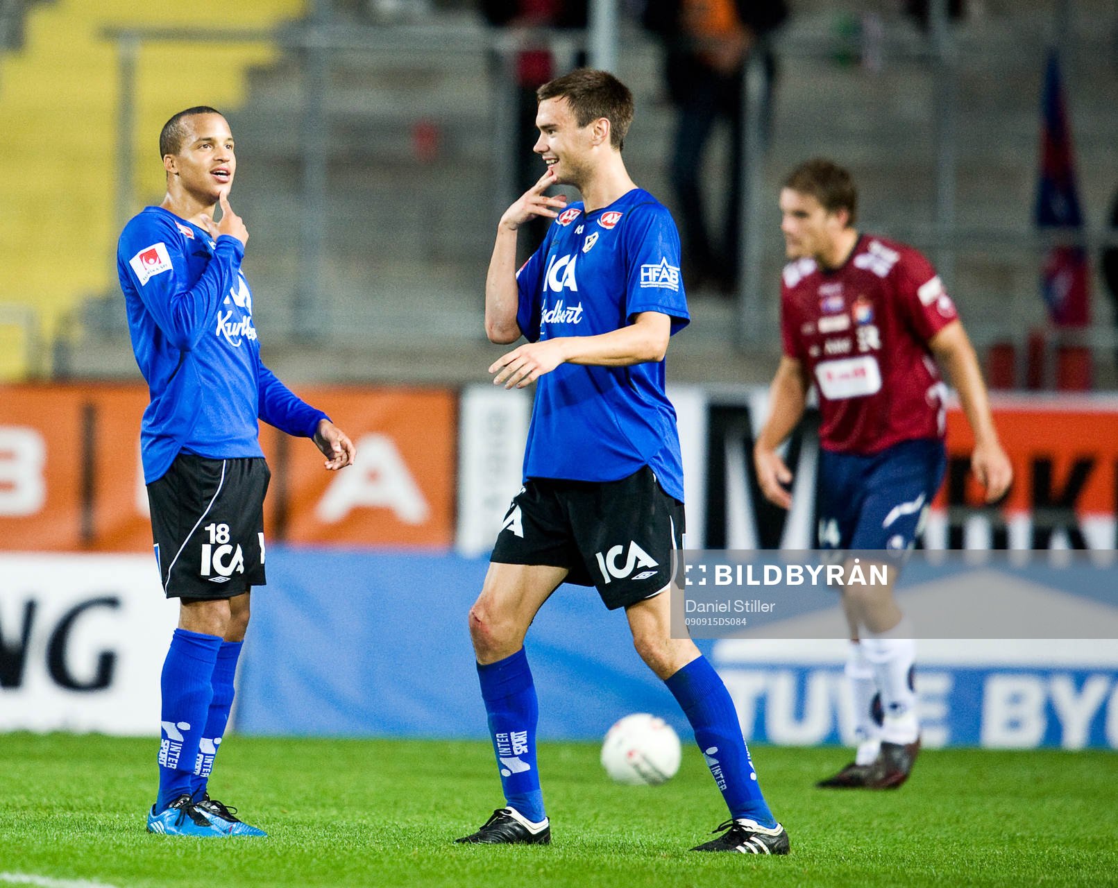 Marcus Olsson, Halmstad, gör 1-0. Jubel