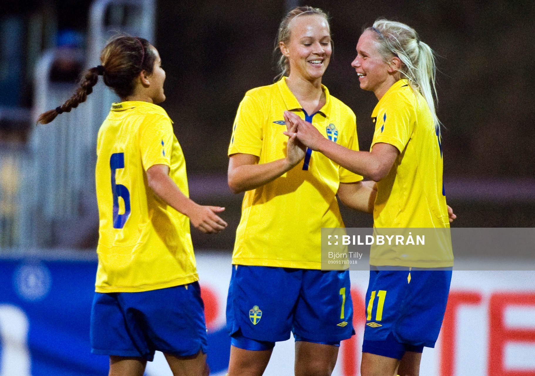 Malin Diaz, Anna Torstensson, och Jonna Andersson, Sverige