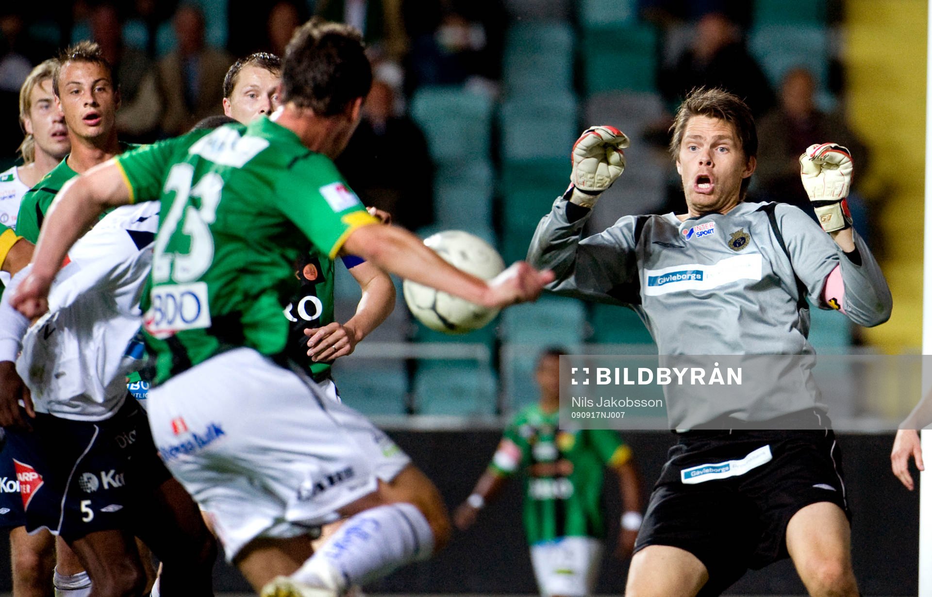 Eyjólfur Hédinsson, GAIS, Mattias Hugosson, målvakt,