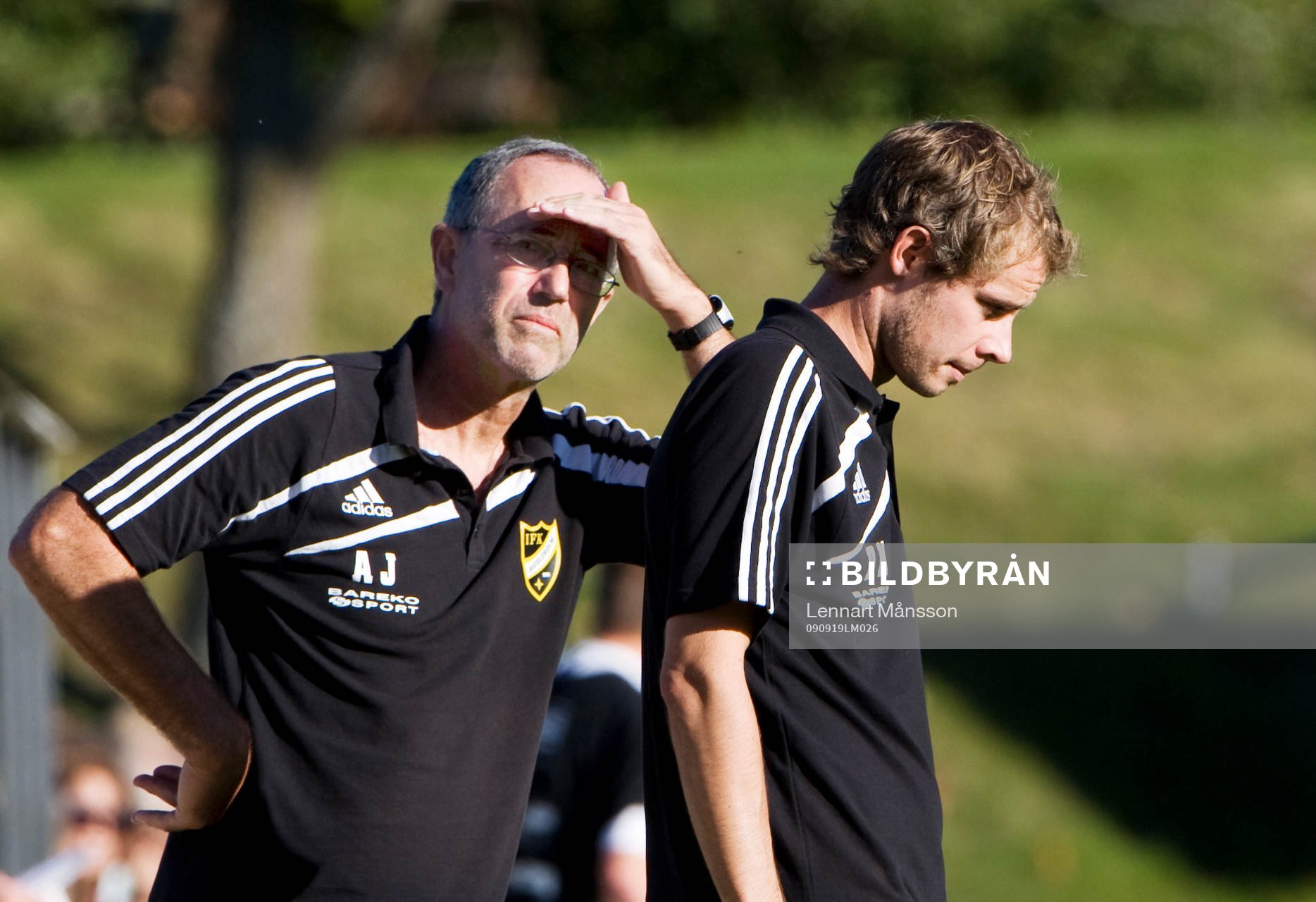 Alf Affe Jönsson och Daniel Nilsson, tränare, Hässleholm