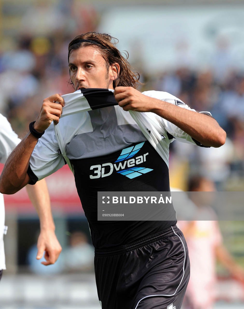  Zaccardo, gjorde 1-0 till Parma. Jubel.