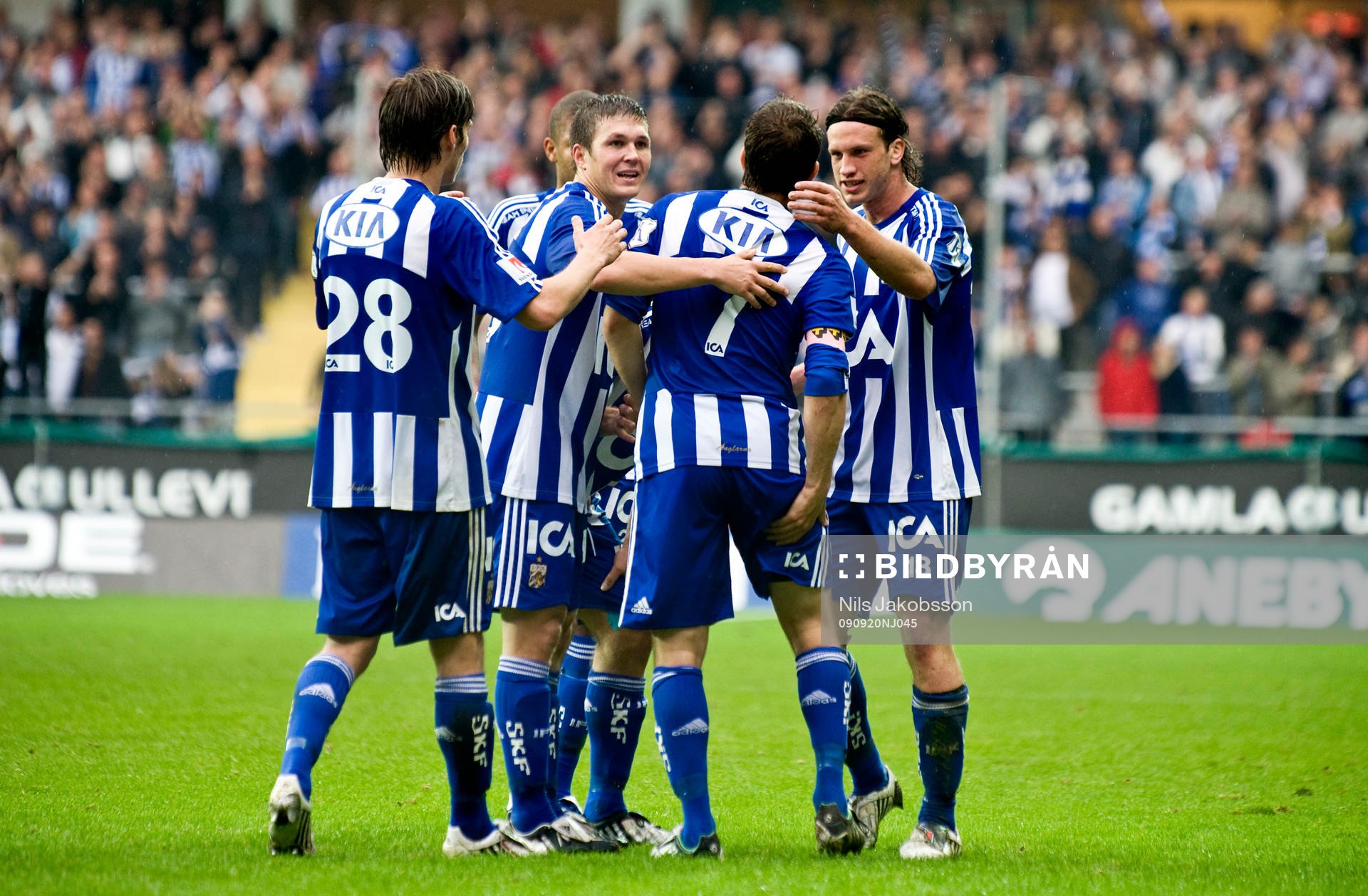 Tobias Hysén, IFK Göteborg, gör mål och får samtidigt