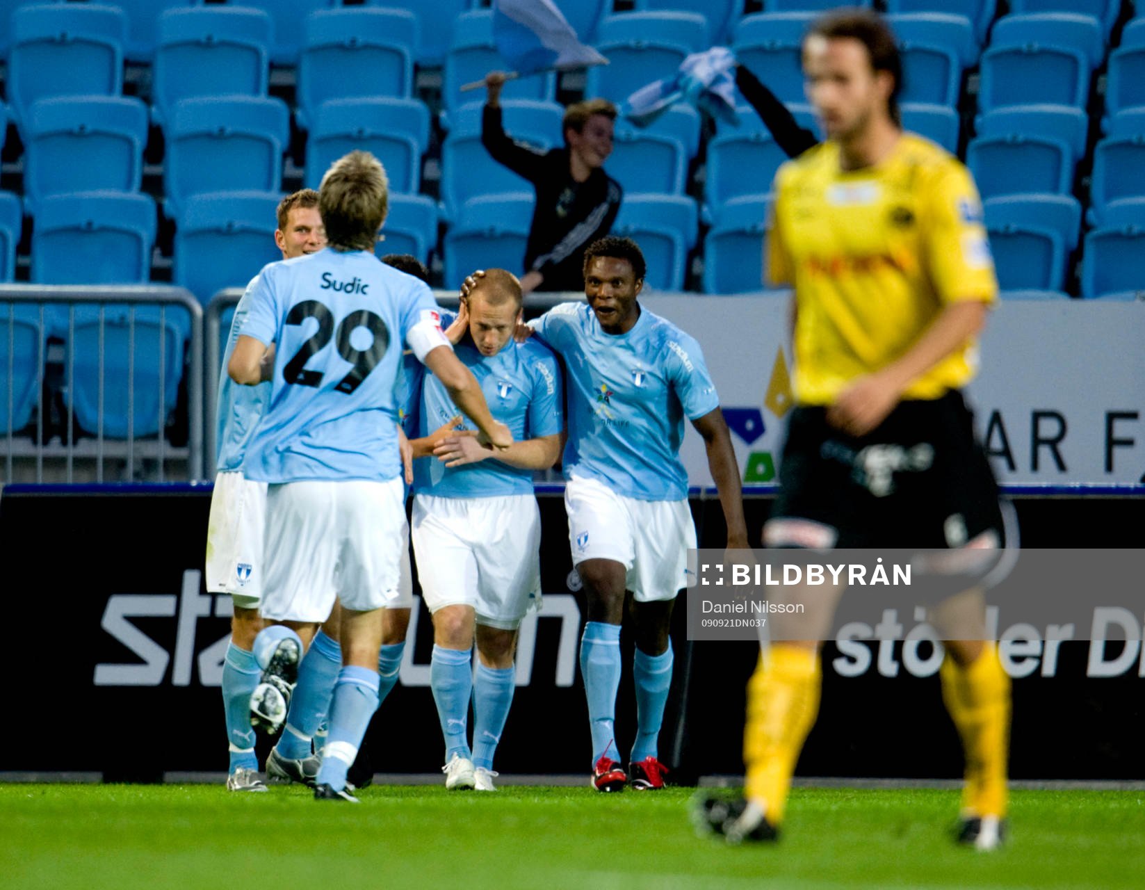 Daniel Larsson, Malmö gjorde 1-0