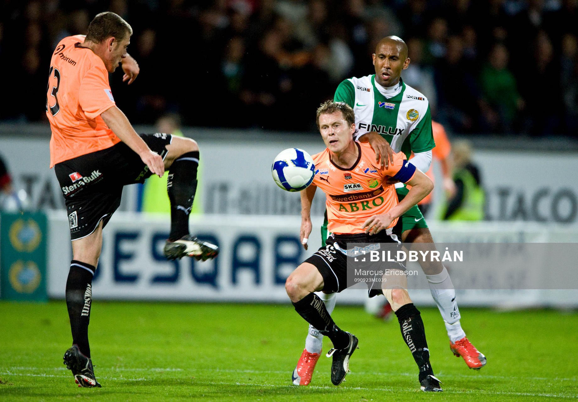 Calum Angus och Fredrik Lundgren, GAIS och Nathan Paulse,