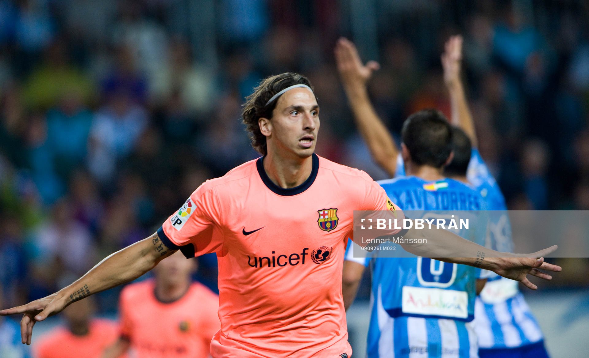 0-1 Zlatan Ibrahimovic, Barcelona, jubel