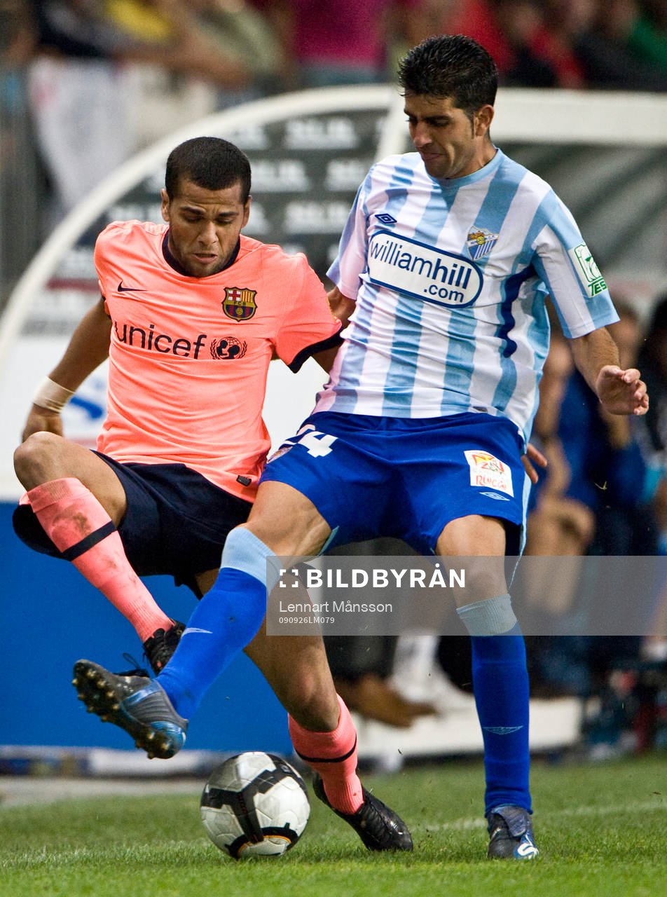 Dani Alves, Barcelona och Juanito, Malaga