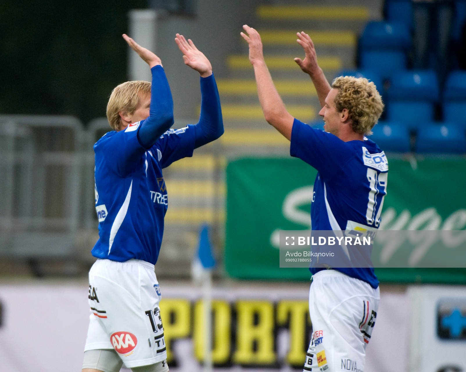 Fredrik Jensen och Thommie Persson, Trelleborg, jubel