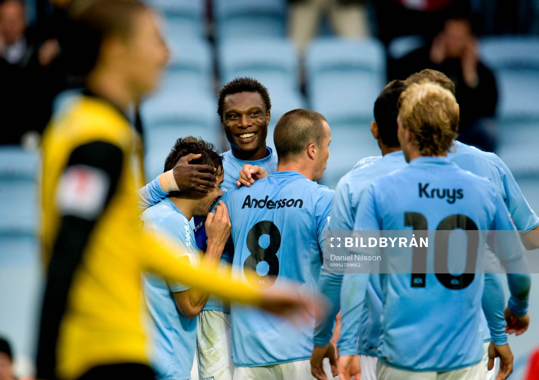  Edward Ofere, Malmö jubel efter mål.