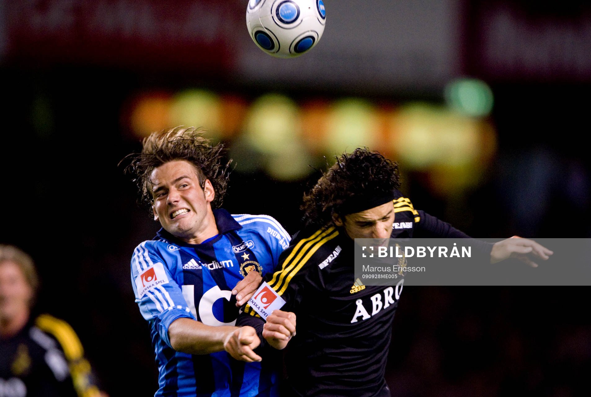 Mikael Dahlberg, Djurgården och Jorge Ortiz, AIK. Nick,