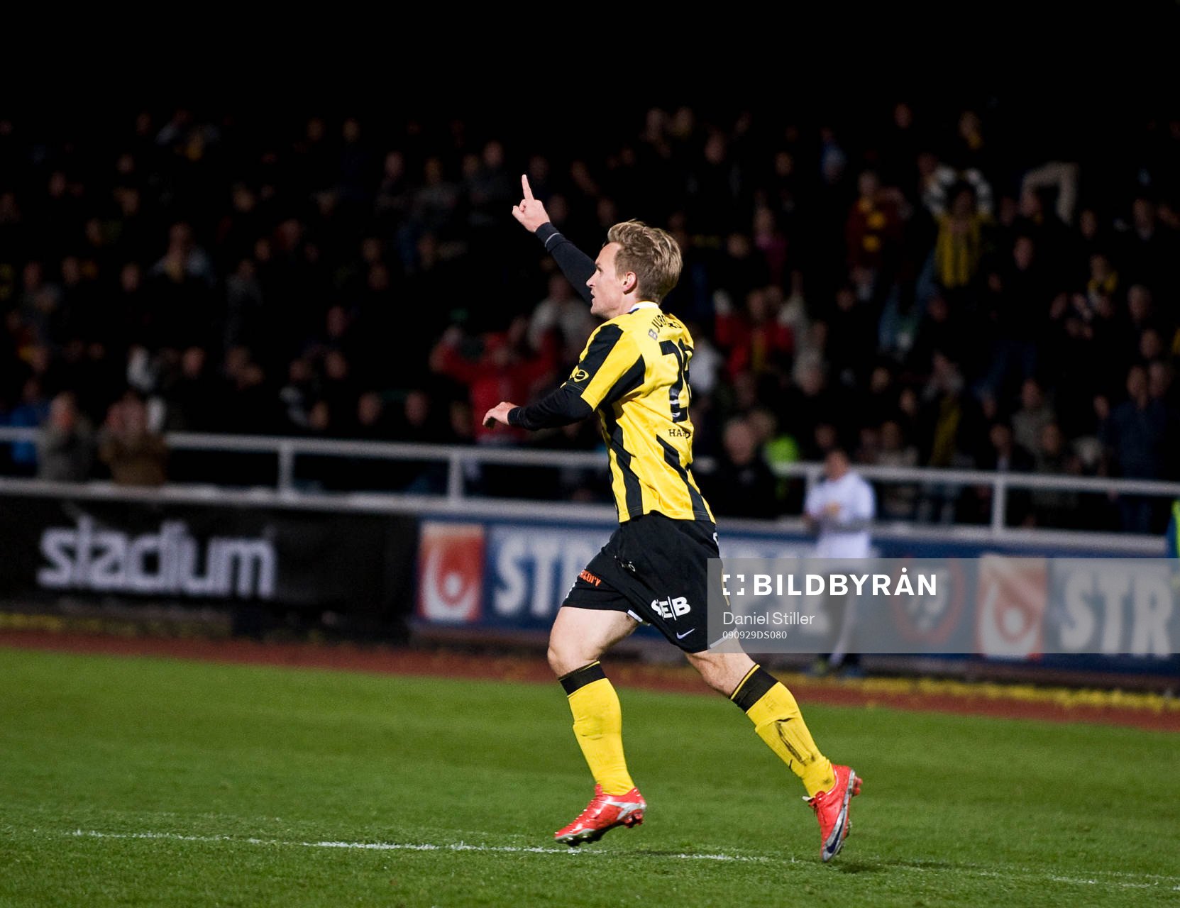  Jonas Bjurström, Häcken, gör 2-0. Jubel