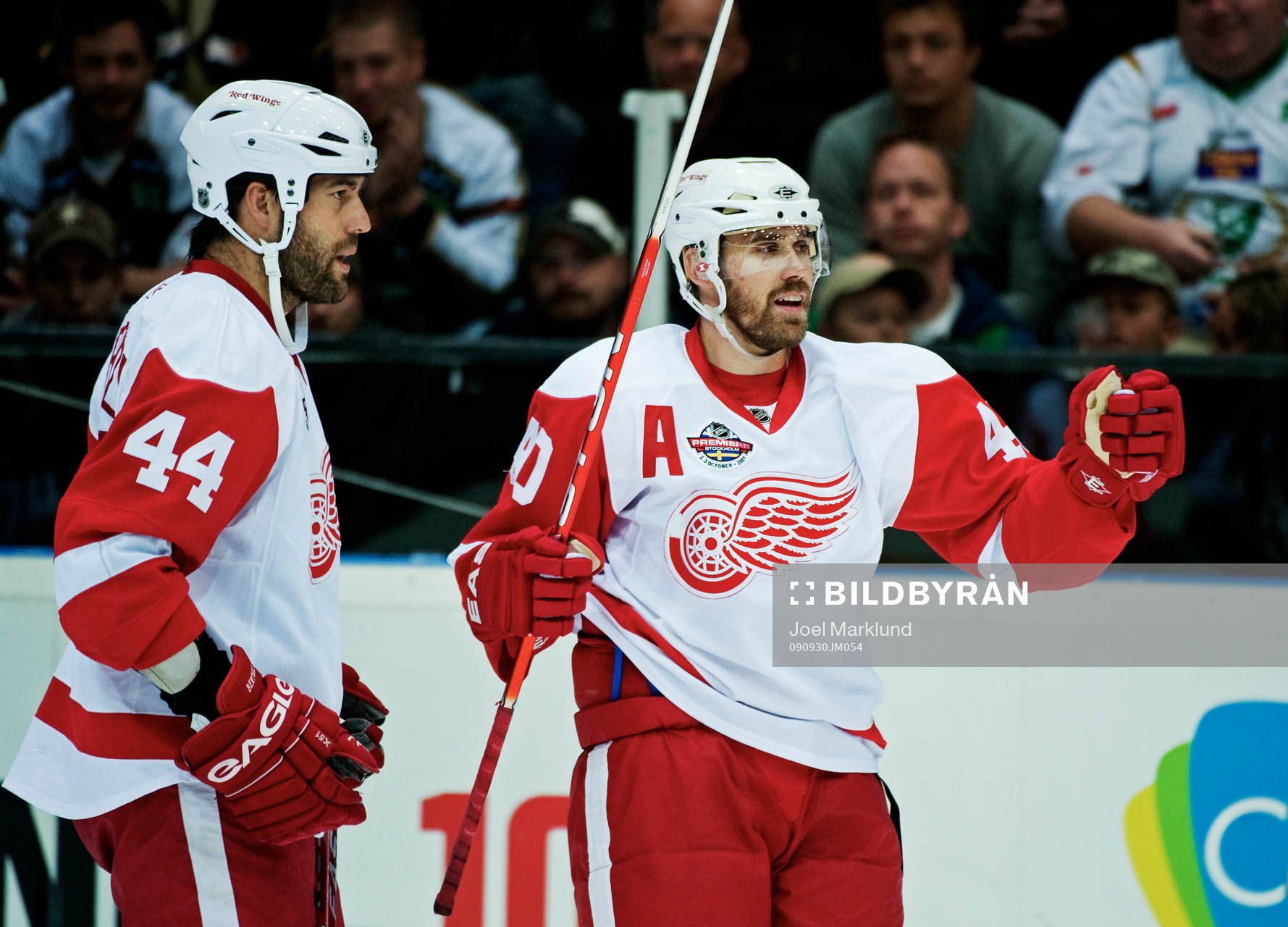 Todd Bertuzzi och Henrik Zetterberg, Detroit, jubel