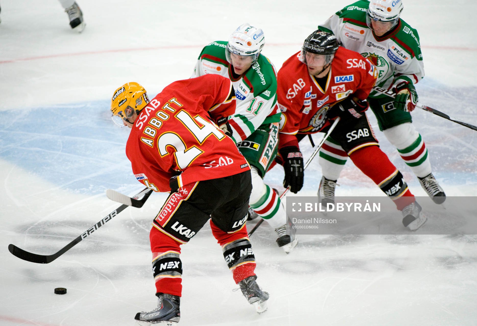 Mattias Sjögren och Mads Bödker, Rögle och Chris Abbott
