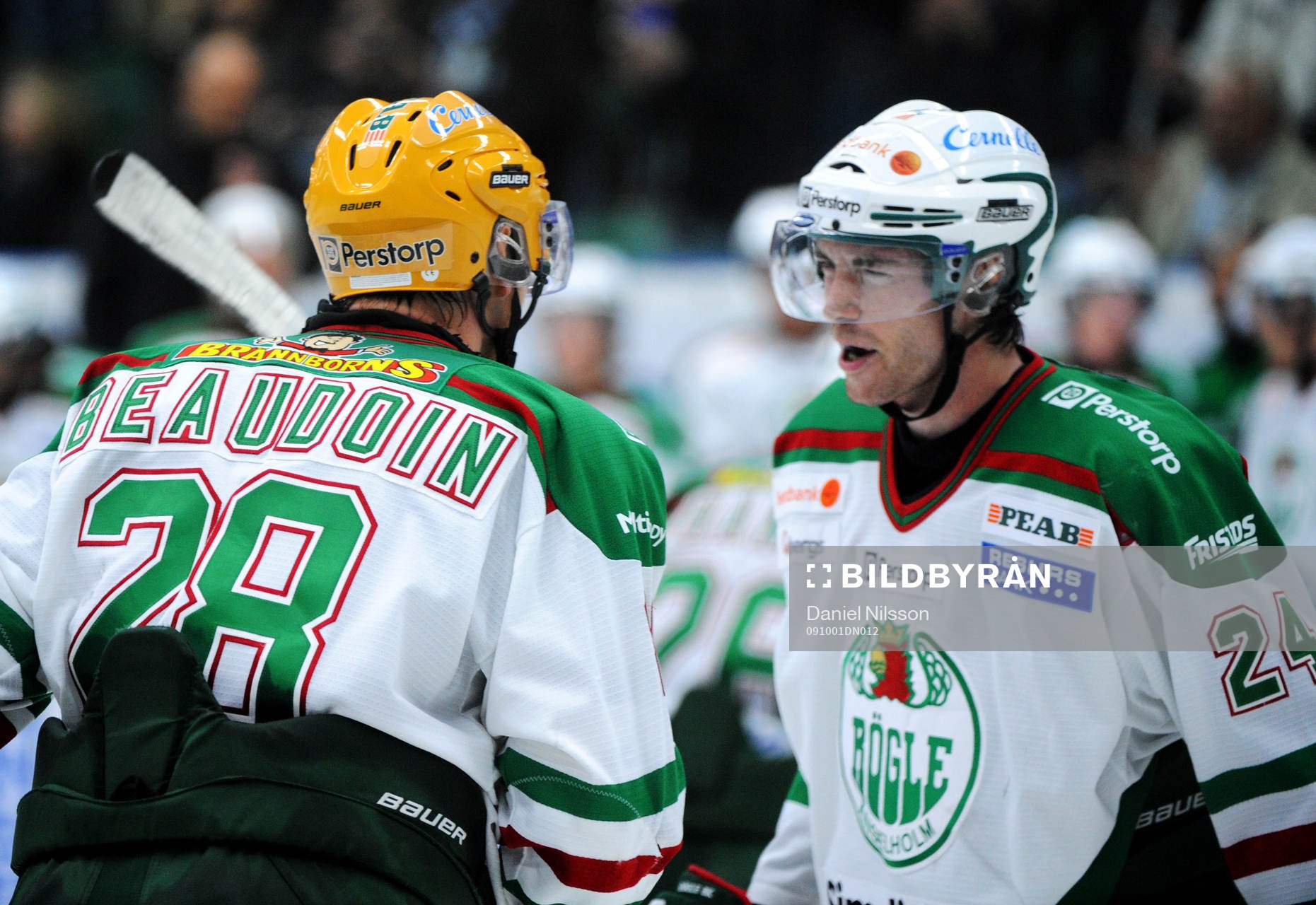 Eric Beaudoin, Rögle och Jeremy Colliton, Rögle. Jubel