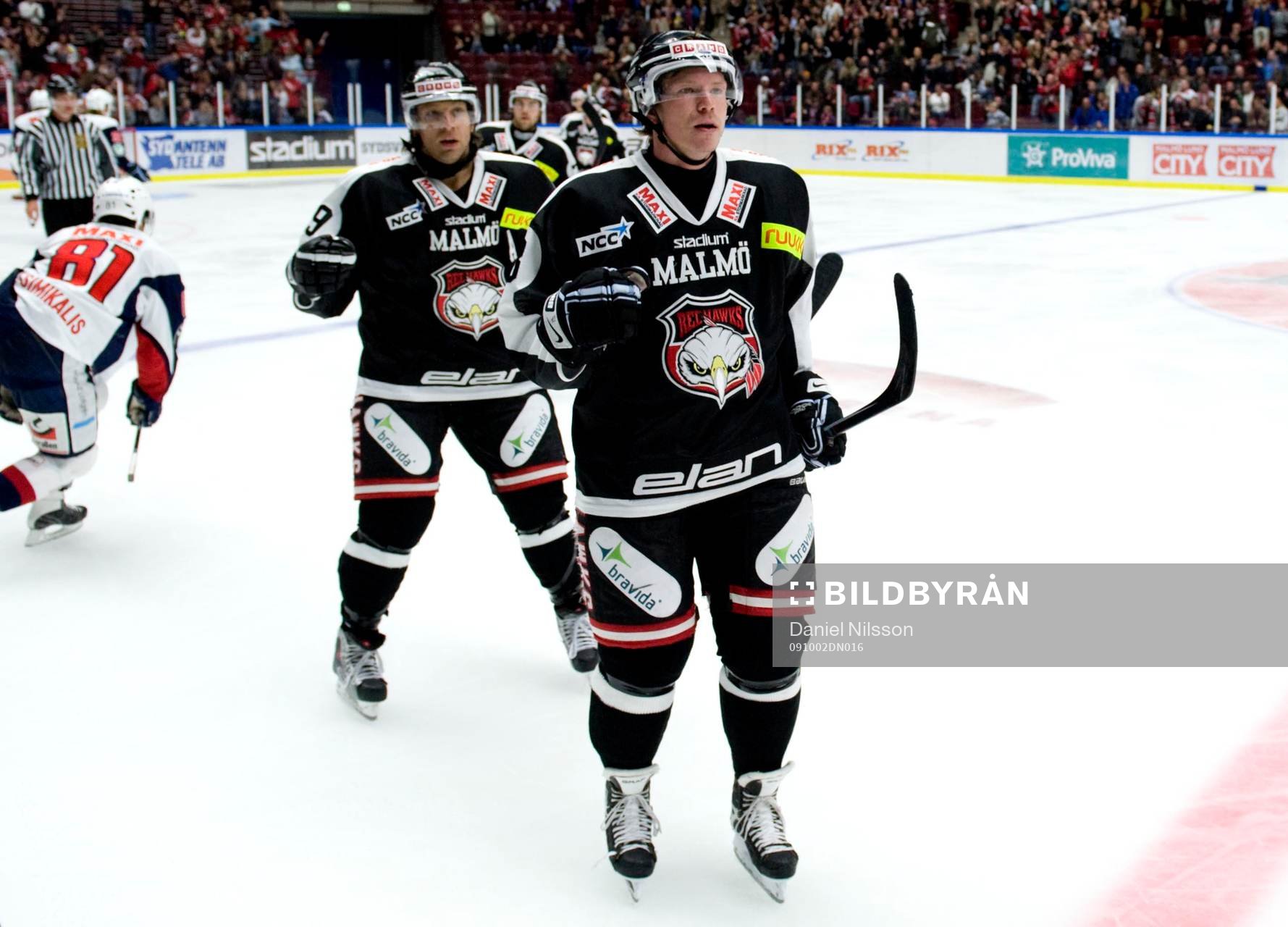 Morten Green ( i förgrunden) och Kim Staal, Malmö. jubel