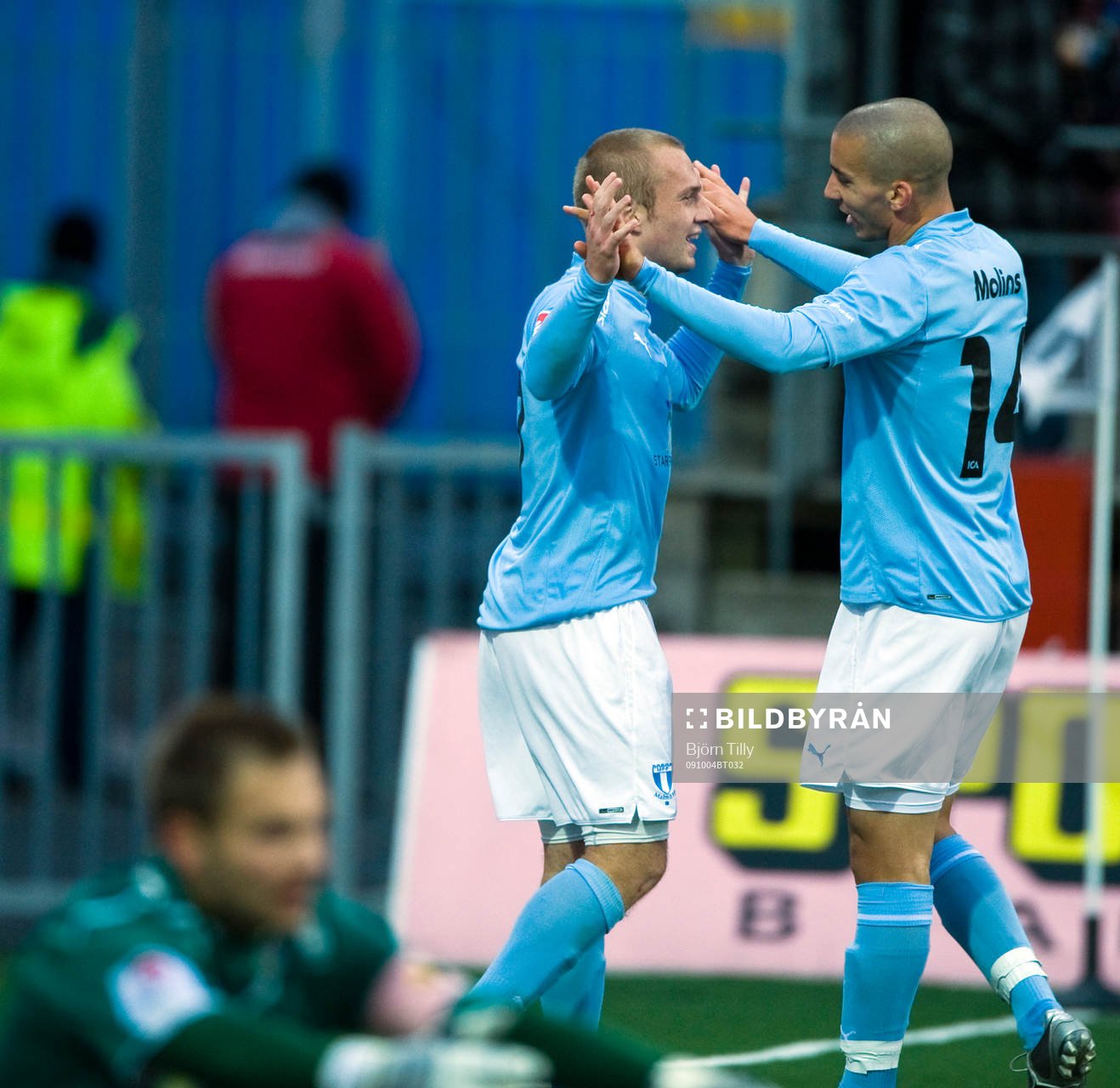 Daniel Larsson och Guillermo Molins,  jubel