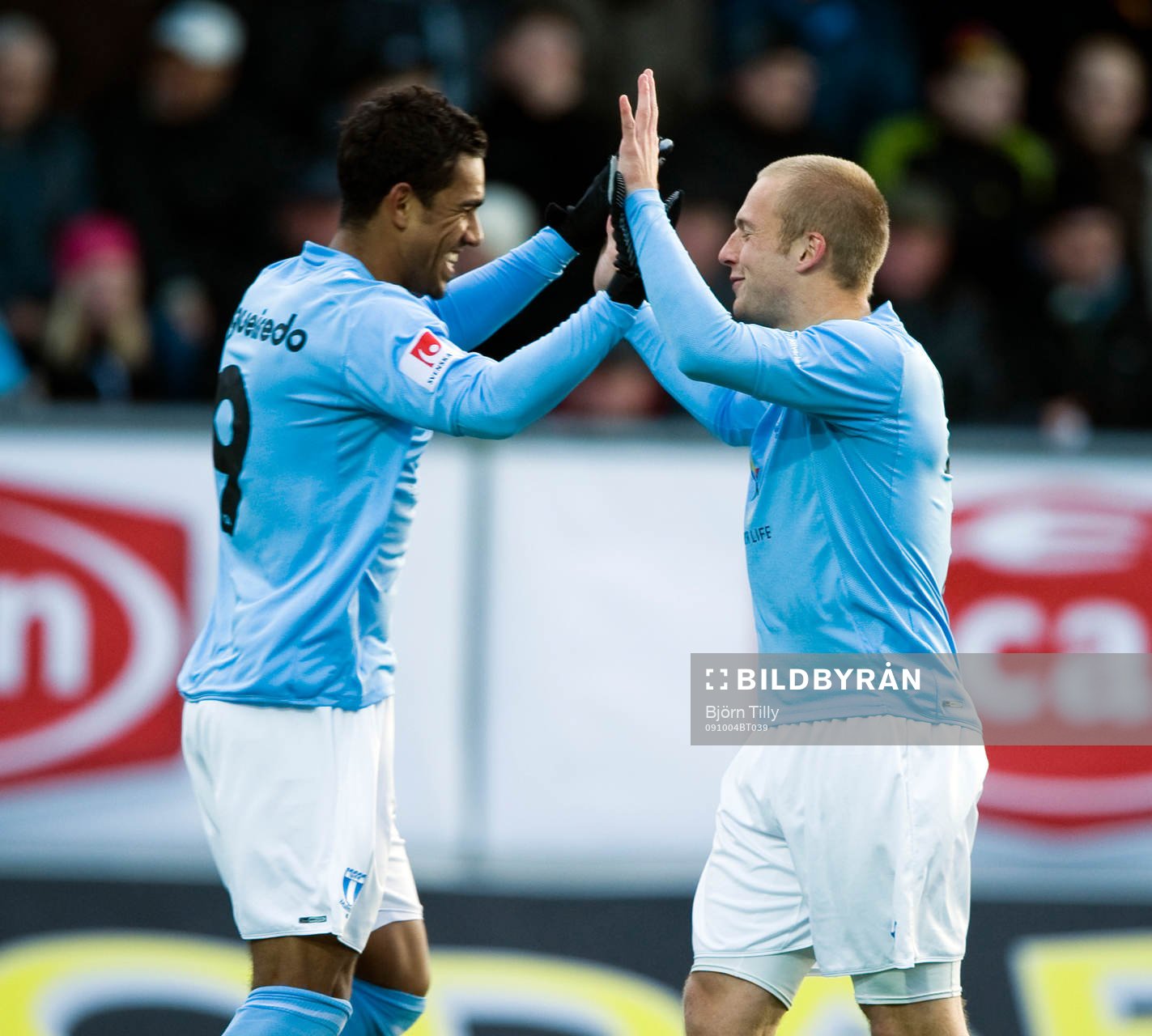 Wilton Figueiredo och Daniel Larsson, jubel