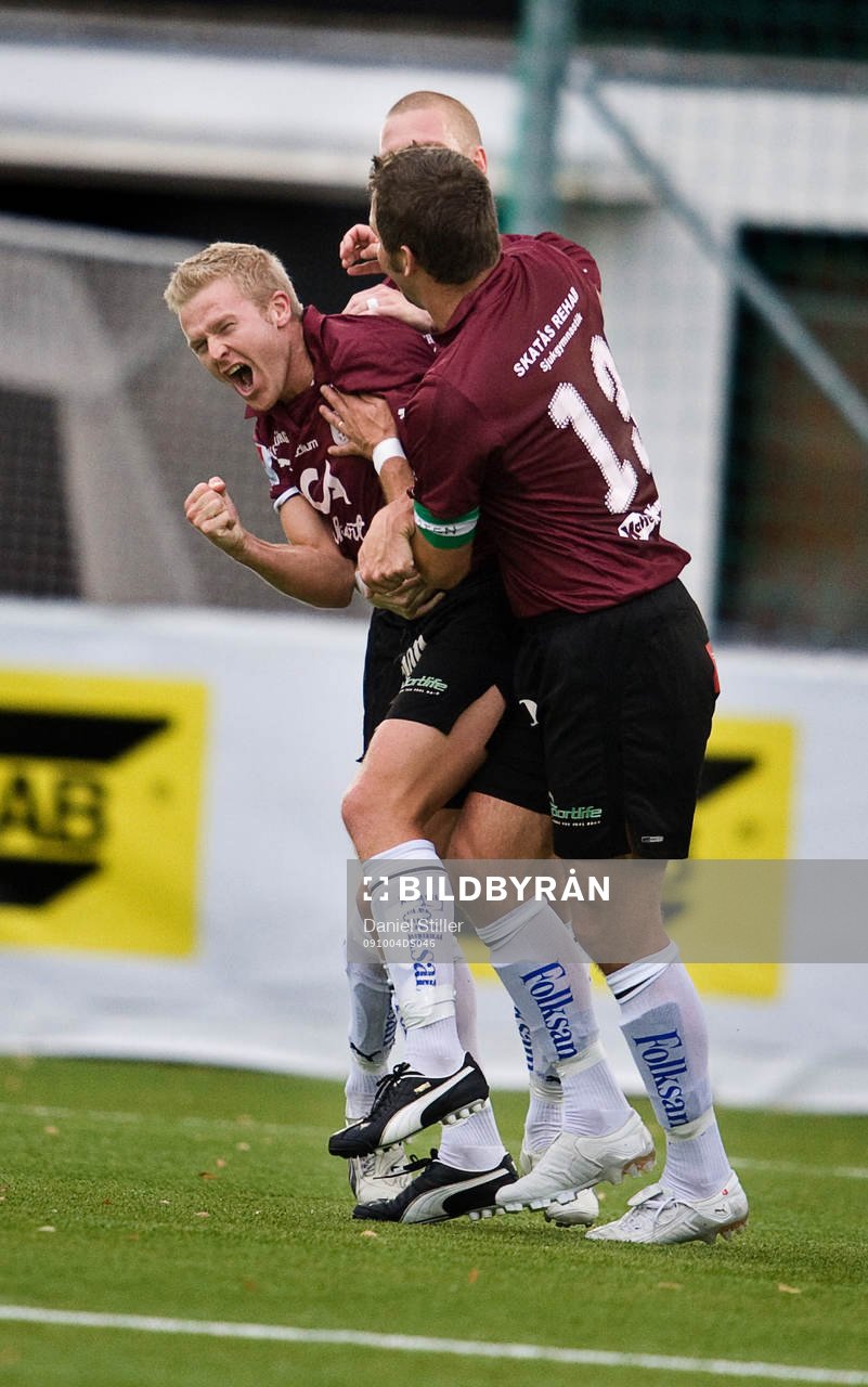 Anders Augustsson, Qviding, gör 2-0. Jubel, glädje