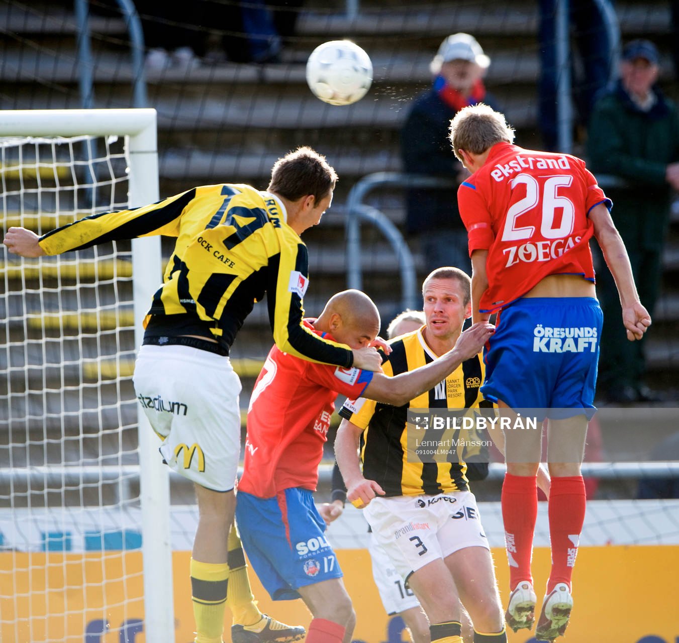 Joel Ekstrand och Henrik Larsson mot Peter Nyström