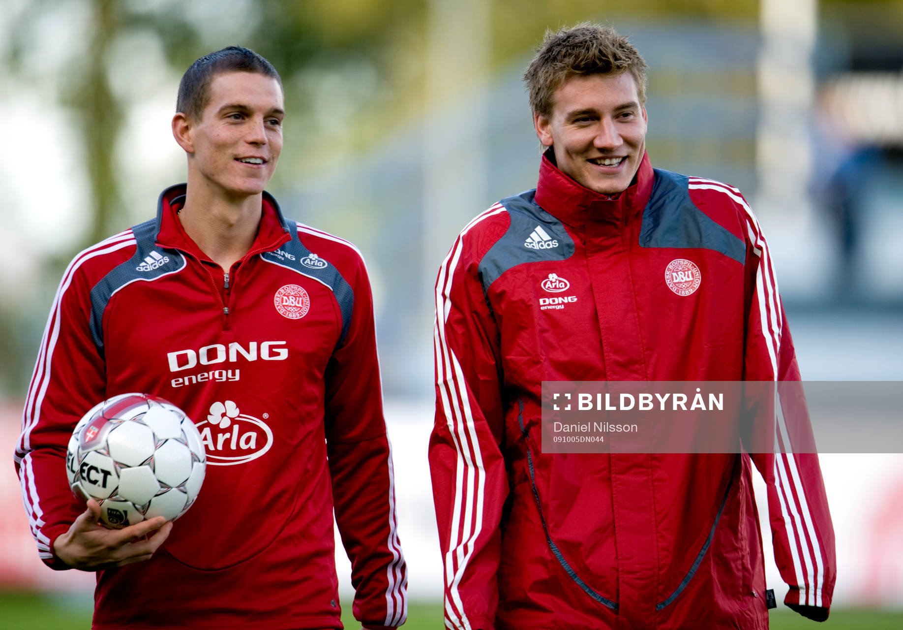 Daniel Agger och Niclas Bendtner