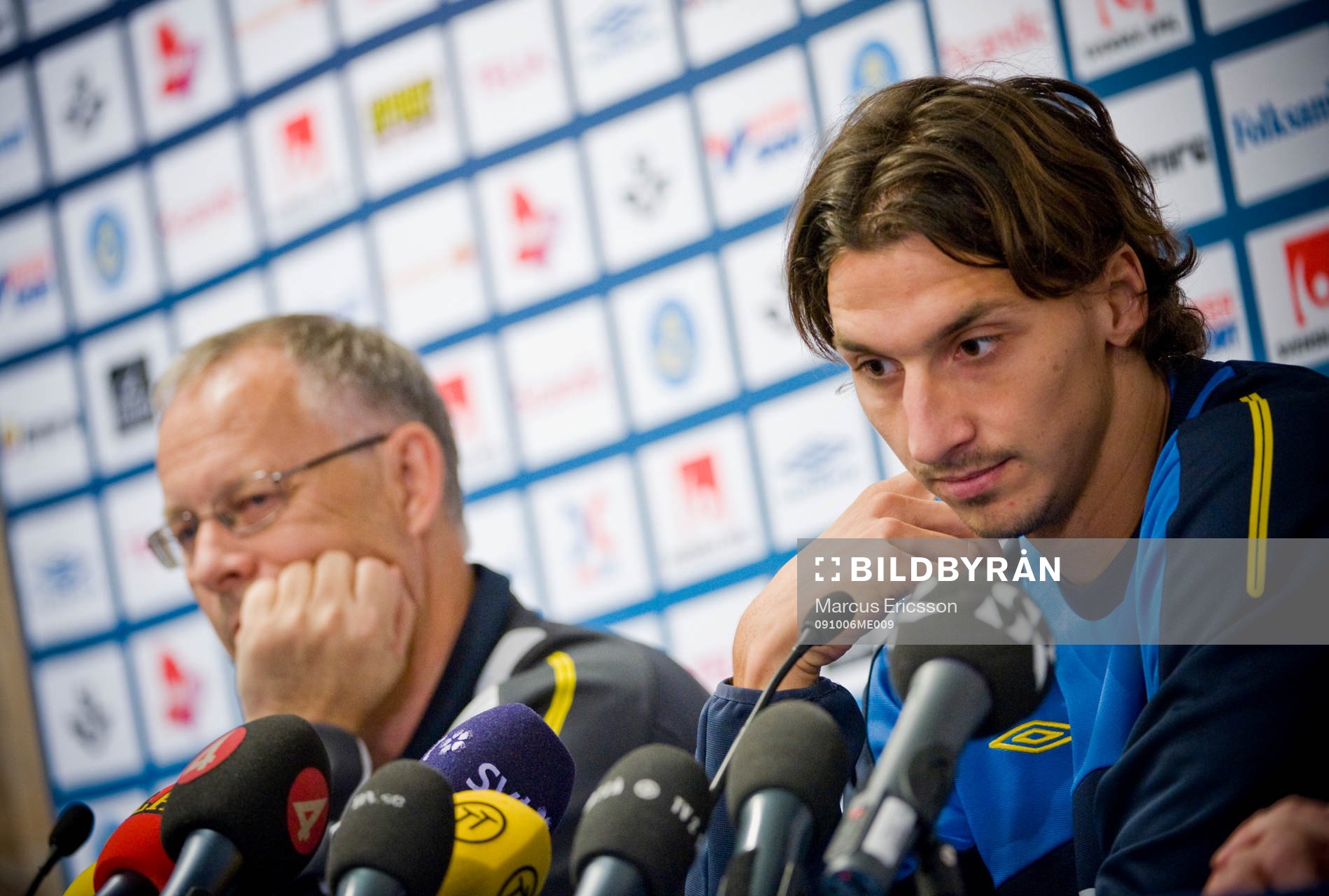 Lars Lagerbäck, förbundskapten och Zlatan Ibrahimovic