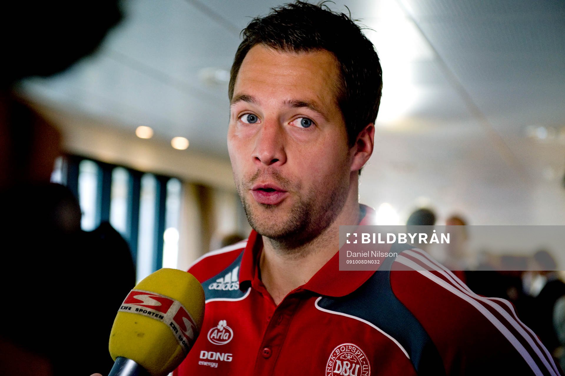 Thomas Sörensen blir intervjuvad