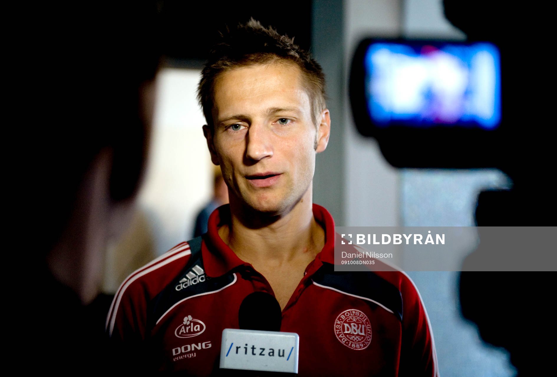 Martin Jörgensen blir intervjuvad