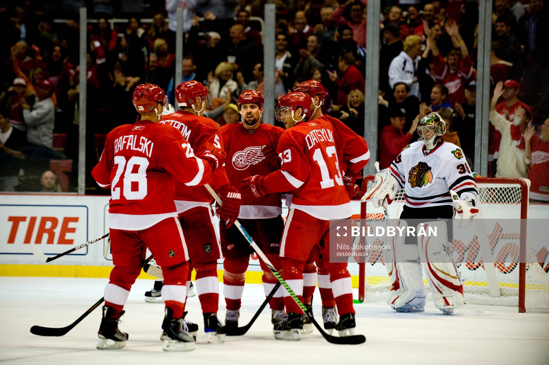 Nicklas Lidström, Tomas Holmström, Detroit. Jubel