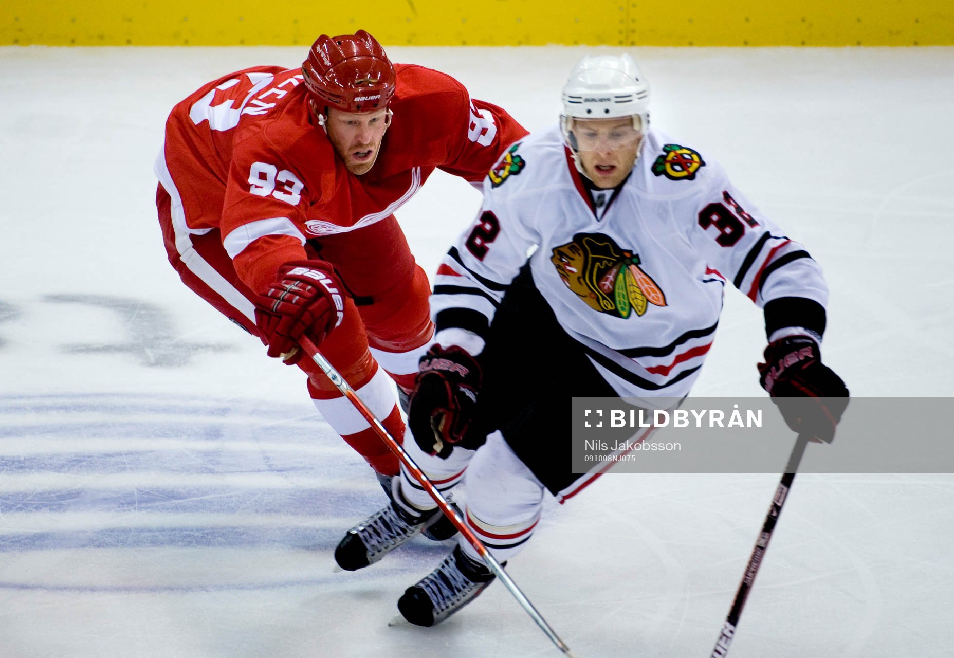 Johan Franzén, Detroit Red Wings, Kris Versteeg, Chicago