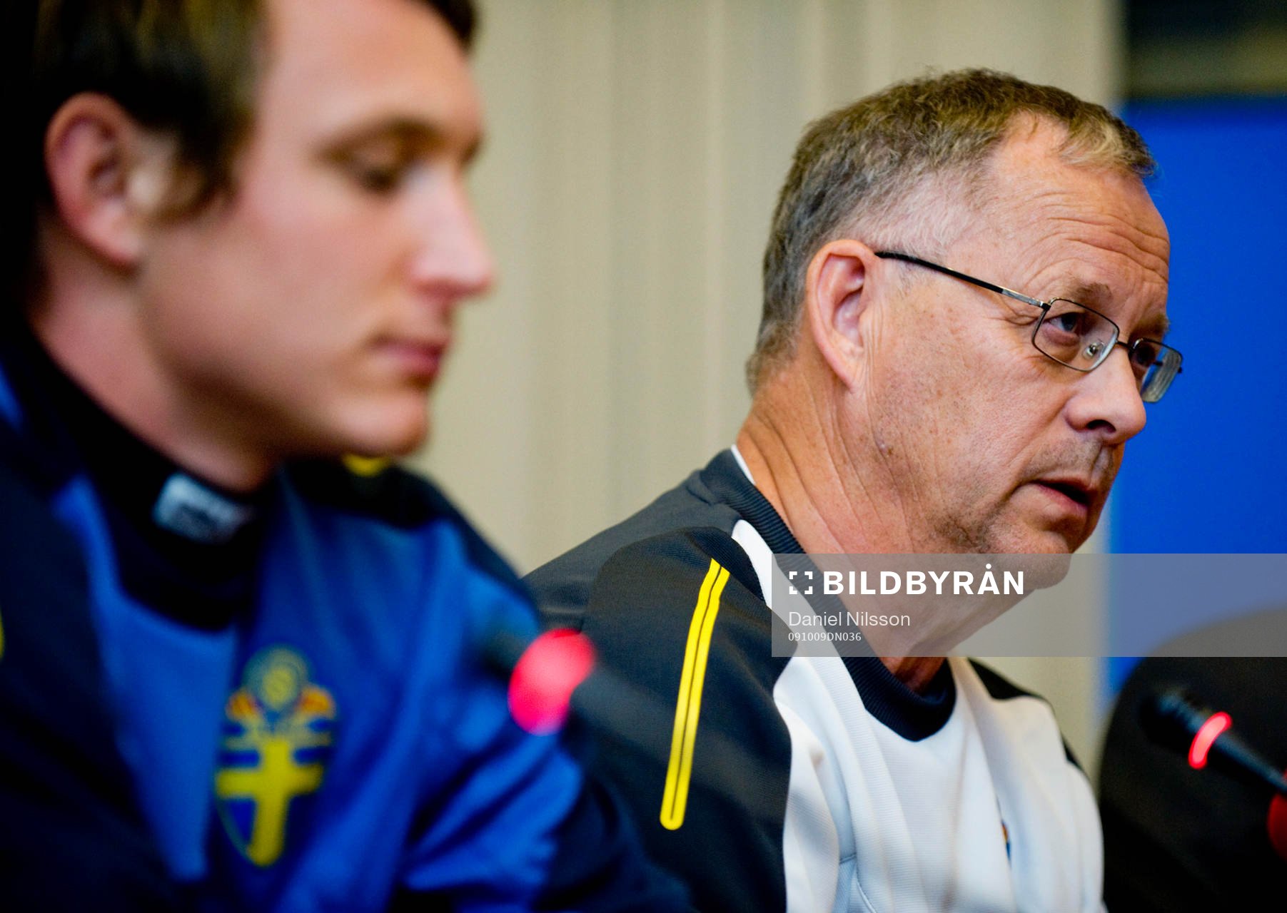 Kim Källström och Lars Lagerbäck, förbundskapten