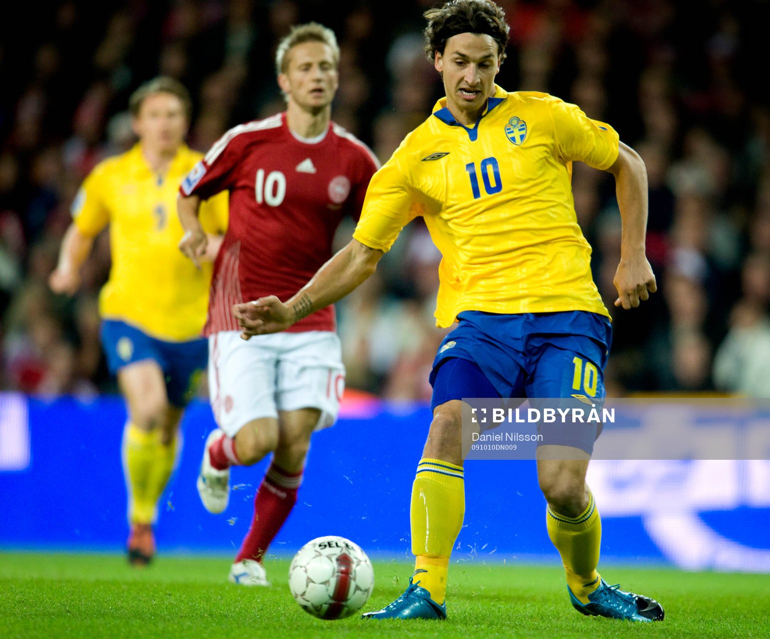 Zlatan Ibrahimovic Sverige och Martin Jörgensen, Danmark