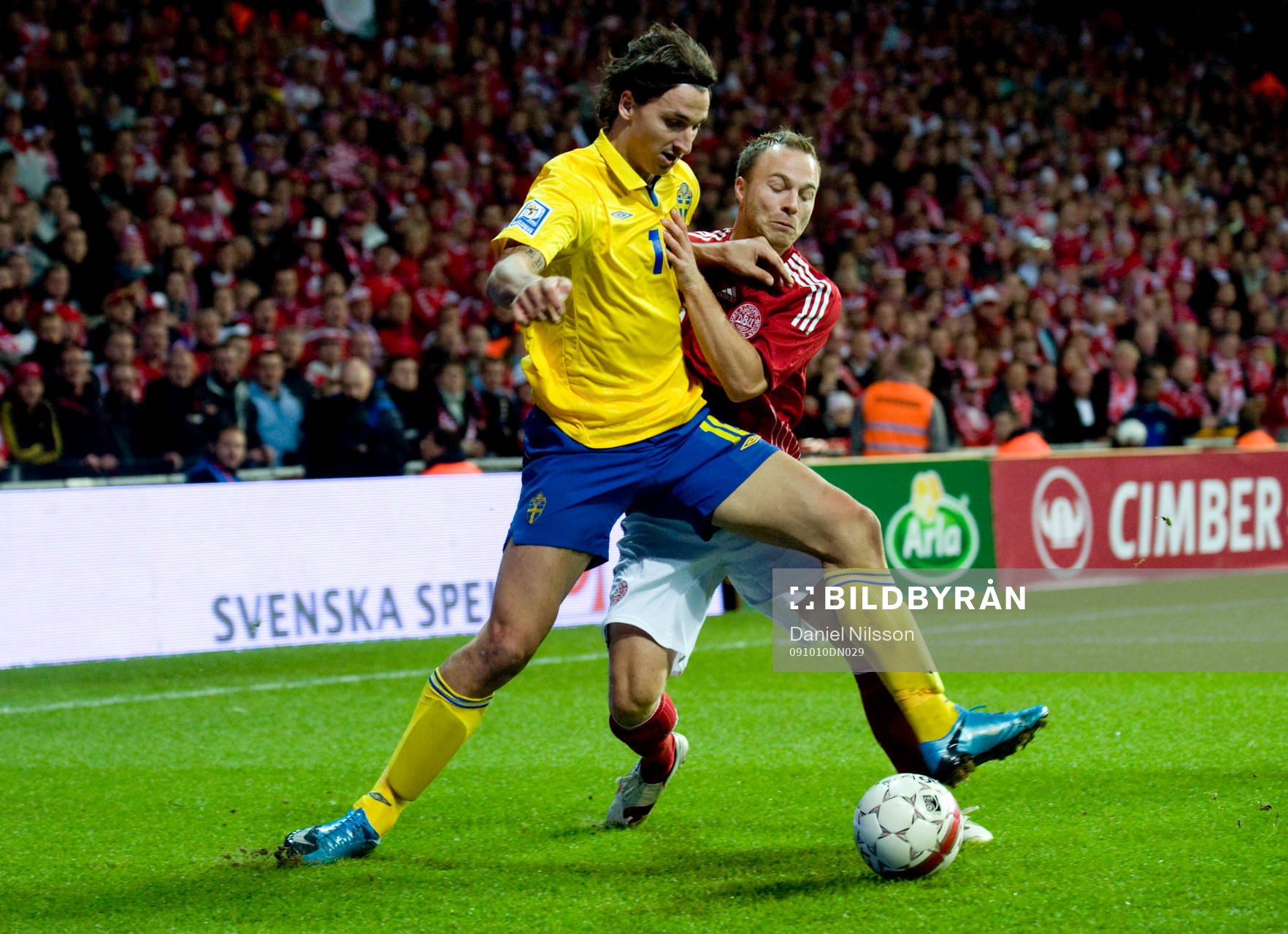 Zlatan Ibrahimovic, Sverige och Lars Jacobsen, Danmark