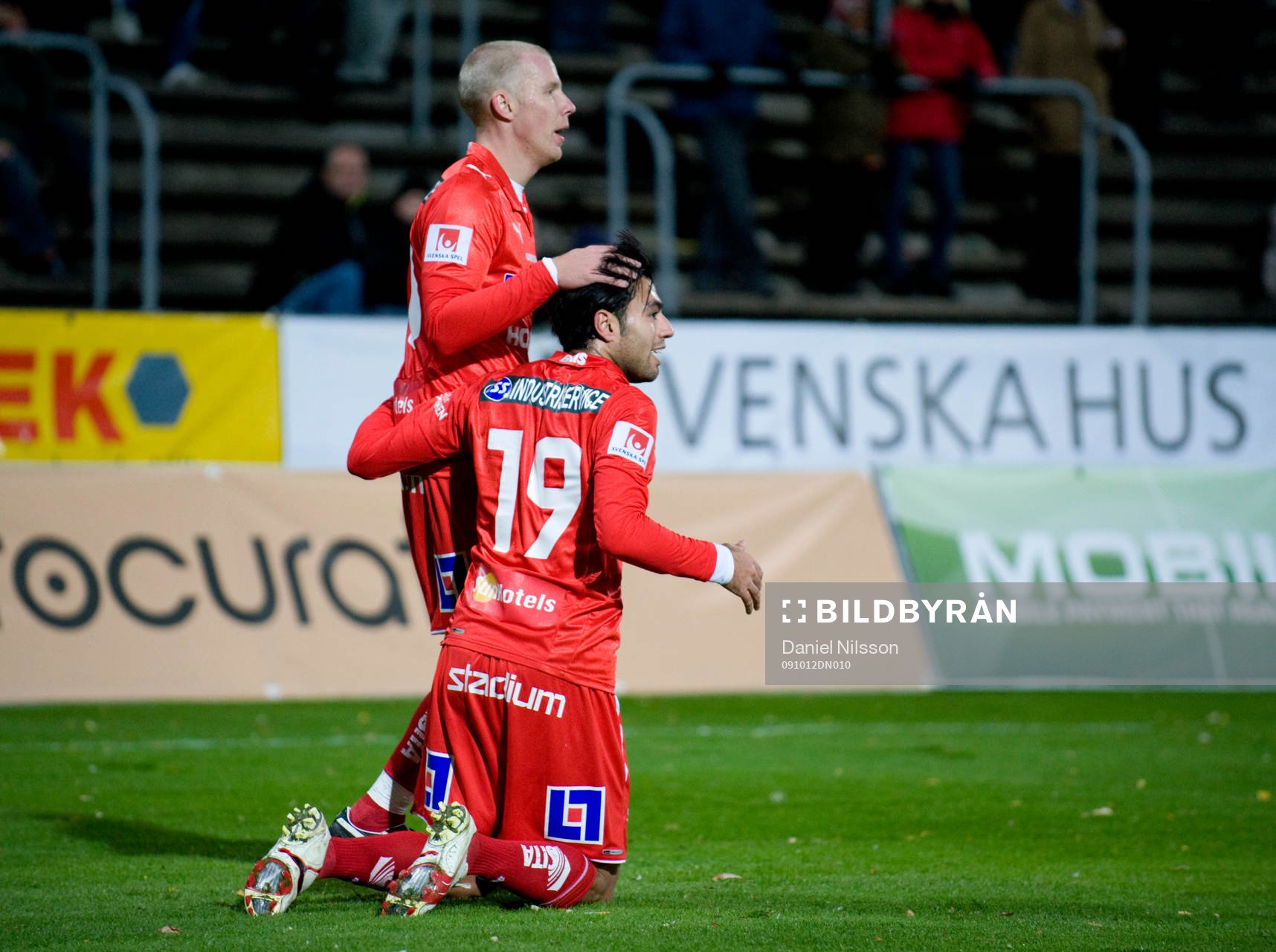 Imad Khalili, Norrköping har gjort 2-0. Jubel