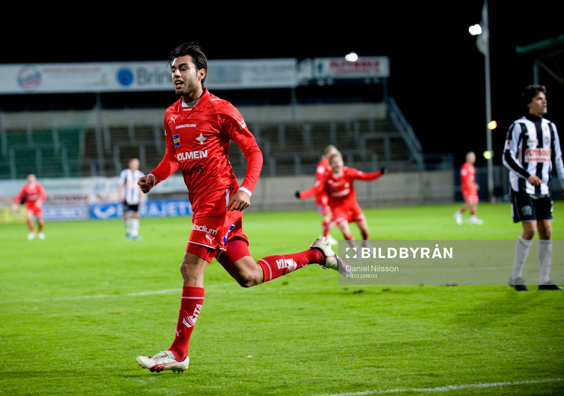 Imad Khalili, Norrköping har gjort 2-0. Jubel