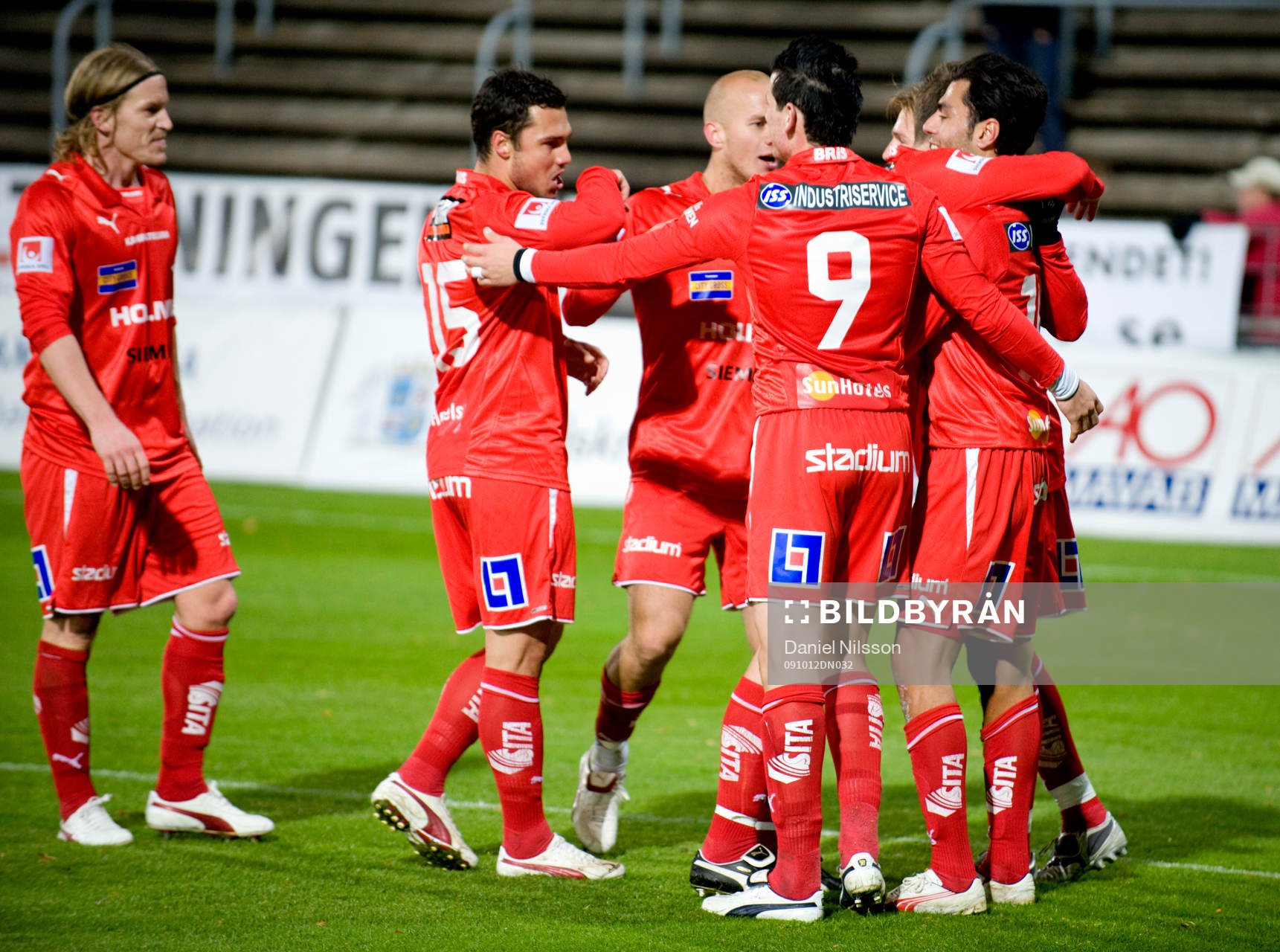 Imad Khalili har gjort 3-0 till Norrköping. Jubel