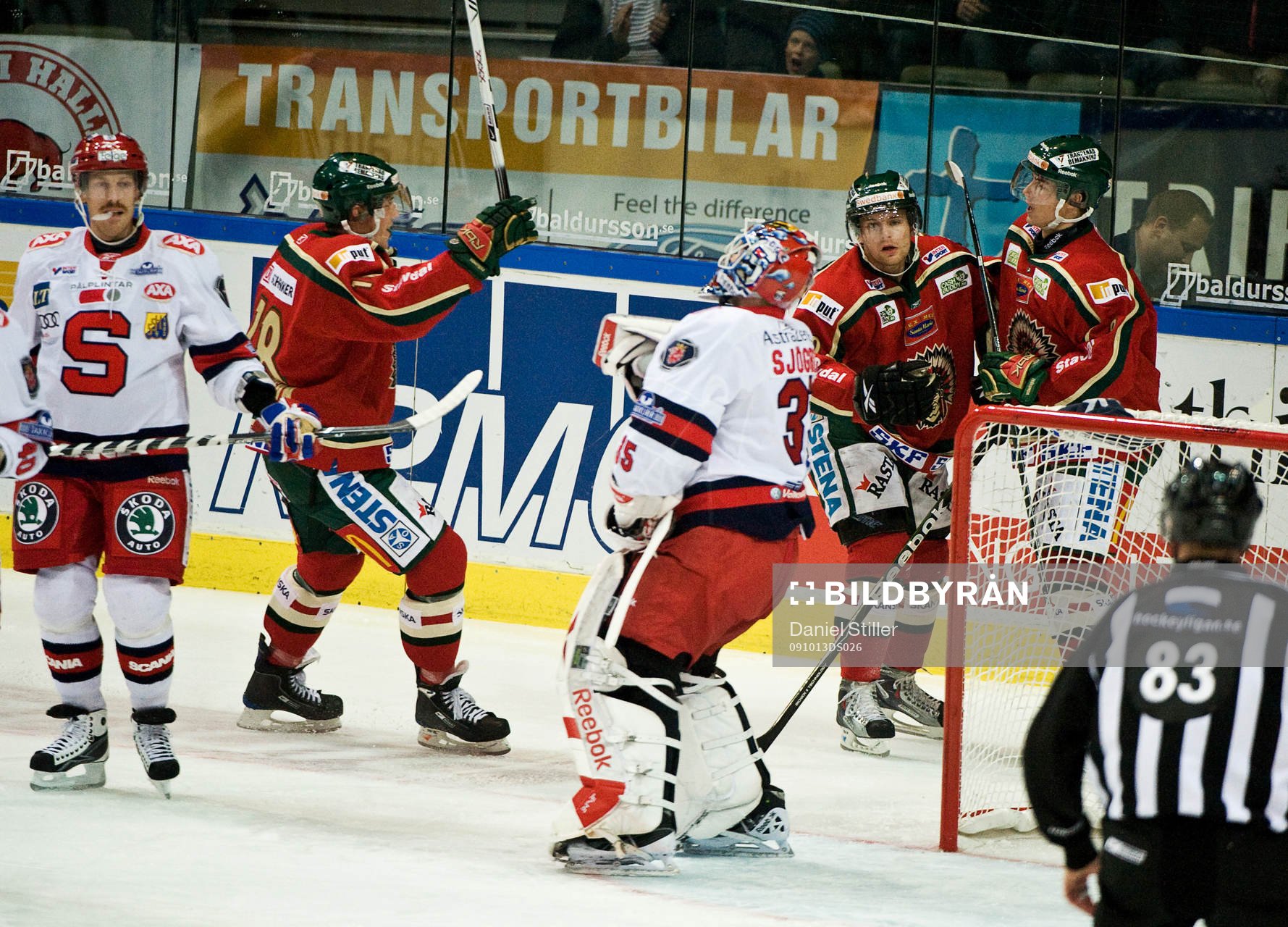 Tobias Viklund, Frölunda, gör 1-0. Jubel