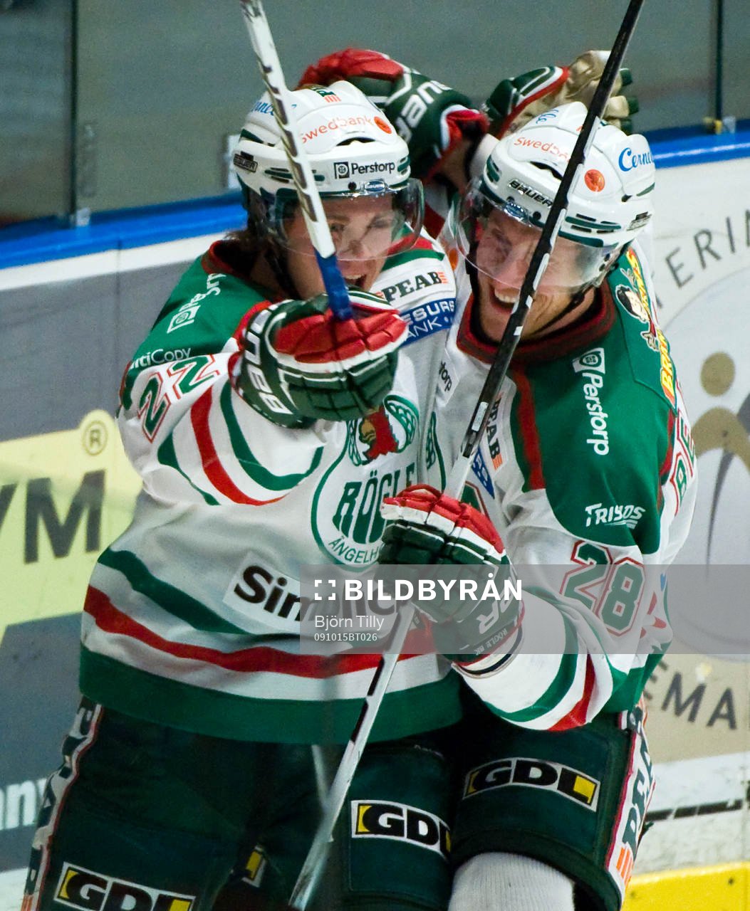 Tommy Enström och Eric Beaudoin, Rögle, jubel