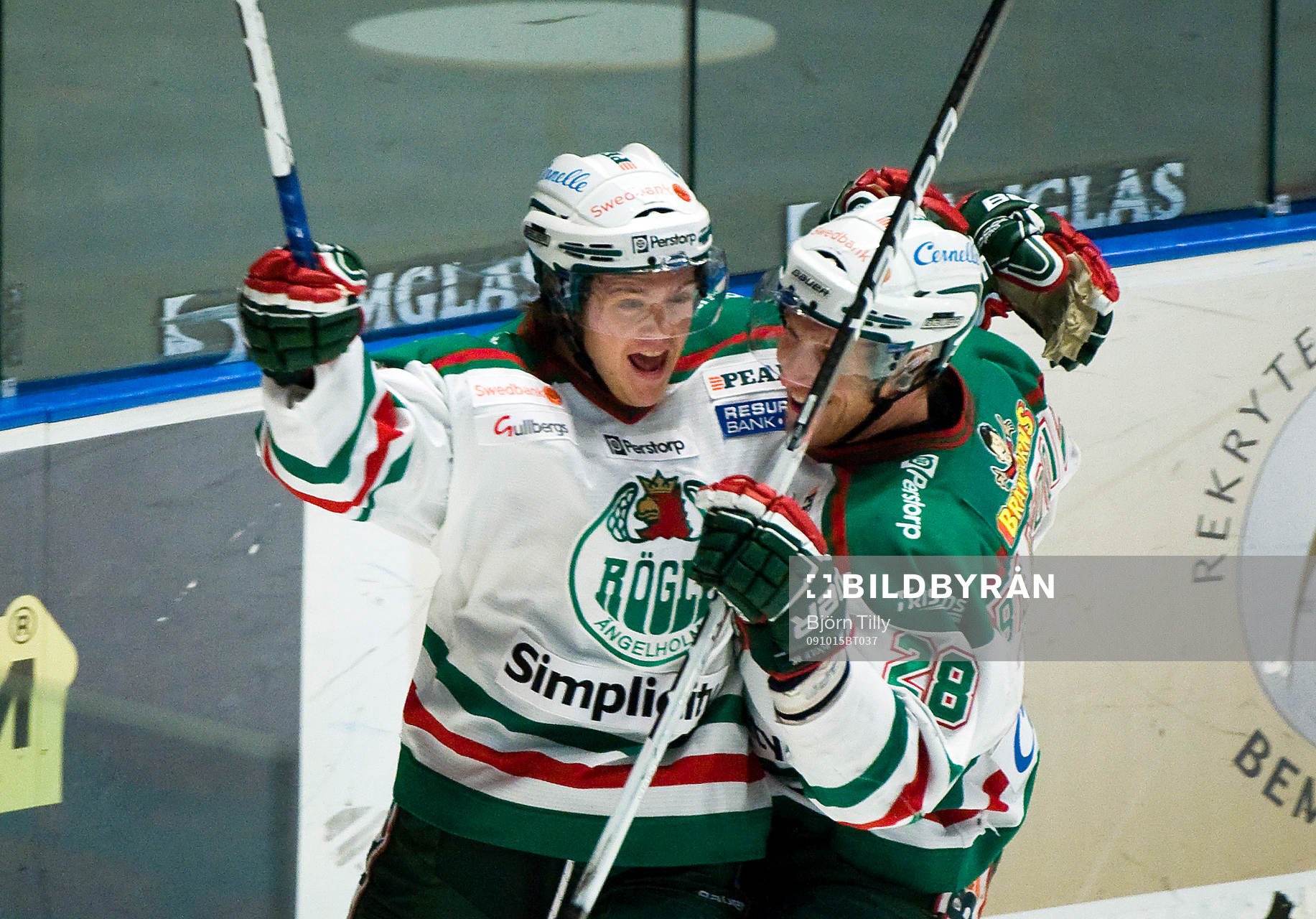 Tommy Enström och Eric Beaudoin, Rögle, jubel