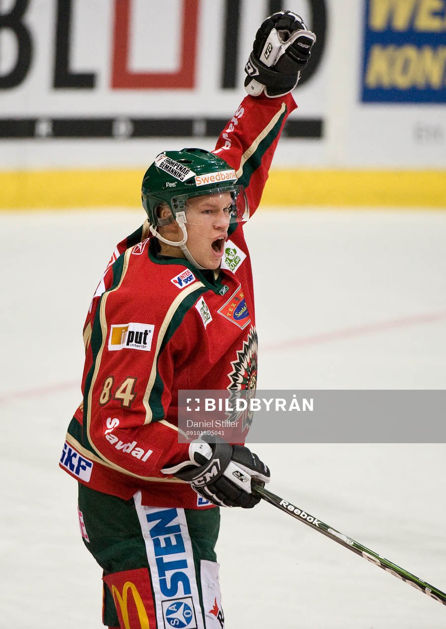 Patric Blomdahl, Frölunda, gör 1-1, jubel