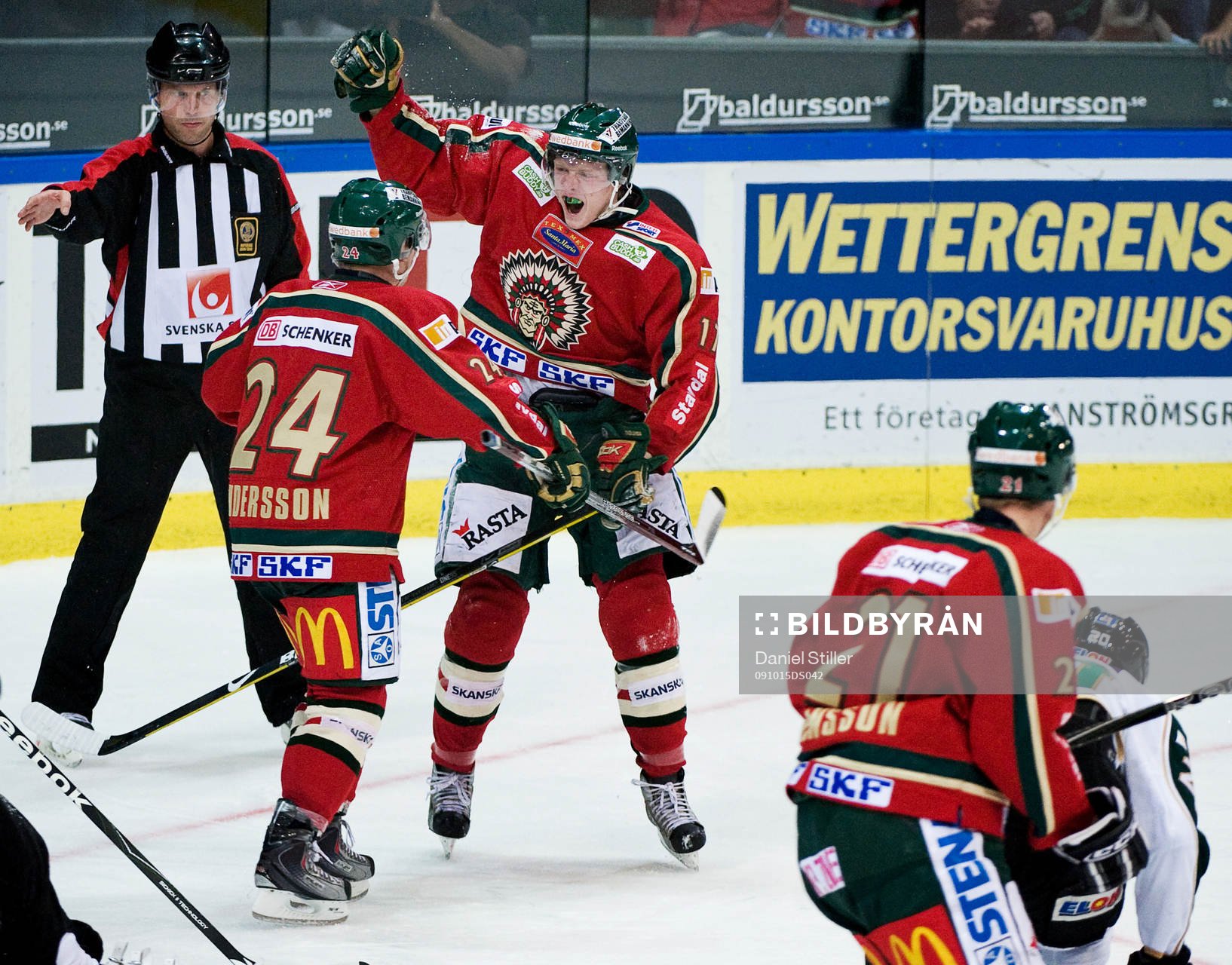 Carl Klingberg, Niklas Andersson, Frölunda. Jubel